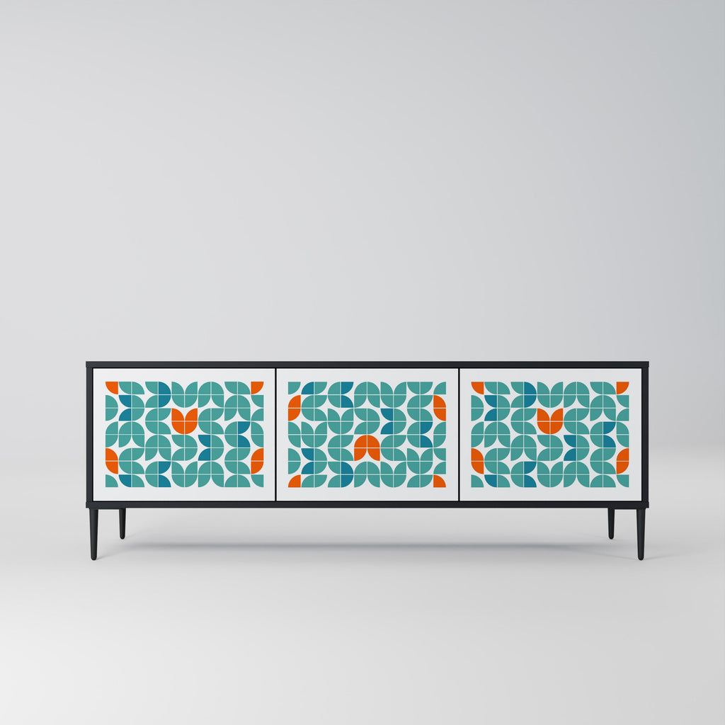 Meuble TV 3 portes BE THE CHANGE en finition noire