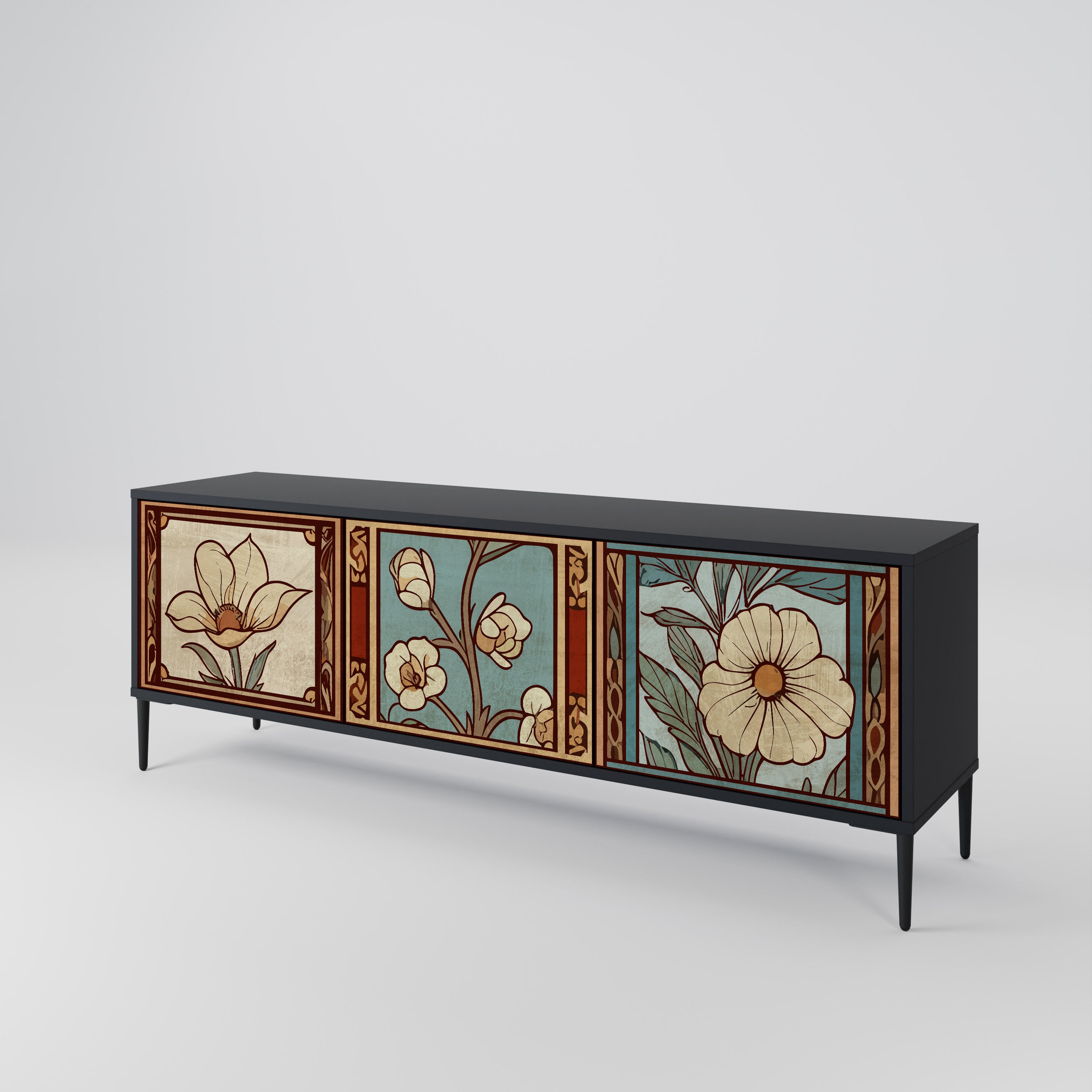 TIMELESS FLORA 3-Door TV Cabinet