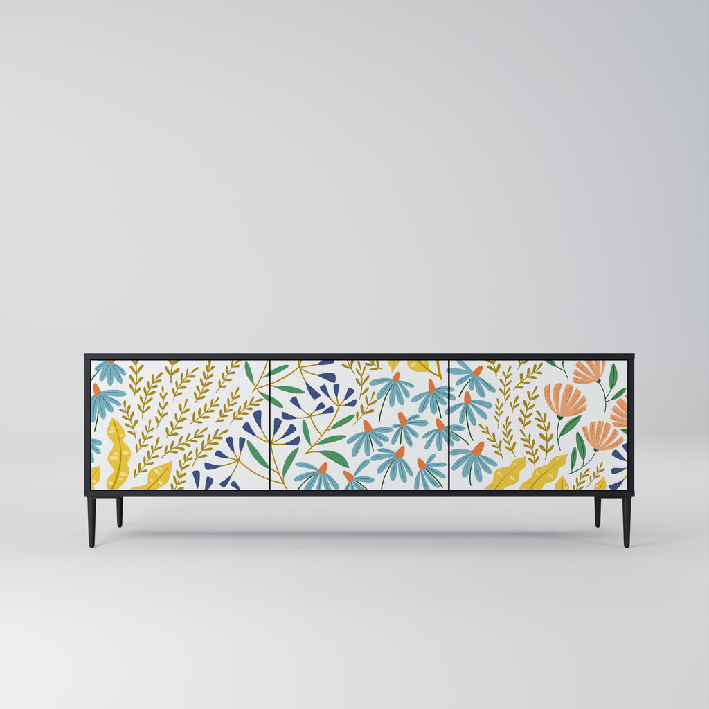 Meuble TV 3 portes HELLO SPRING finition noire