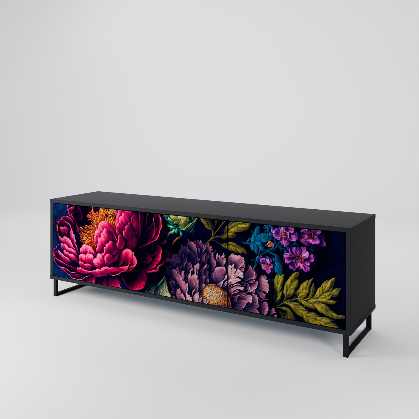 BLOOMING ELEGANCE 3-Door TV Cabinet
