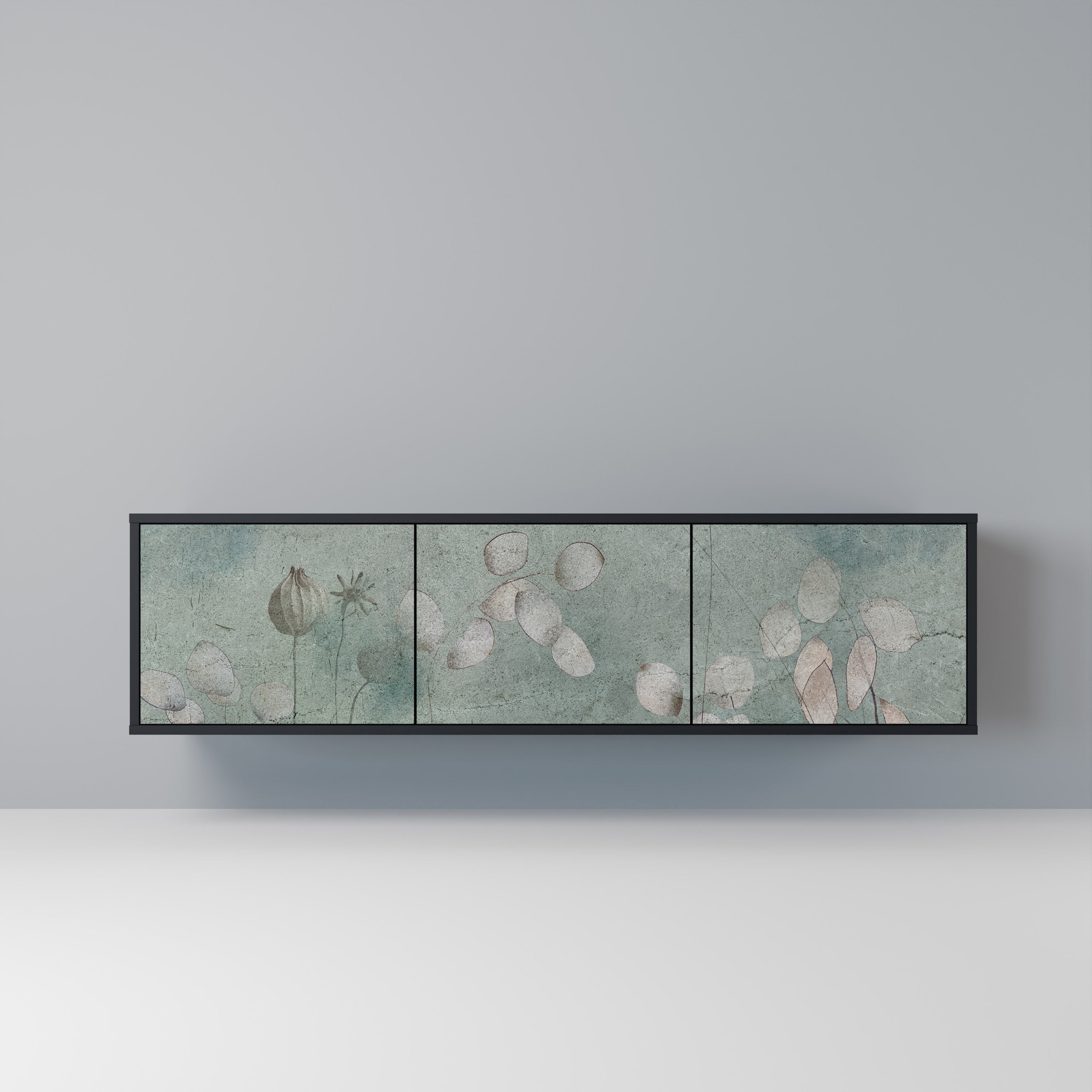 Meuble TV 3 portes NIGHT LADY finition noire