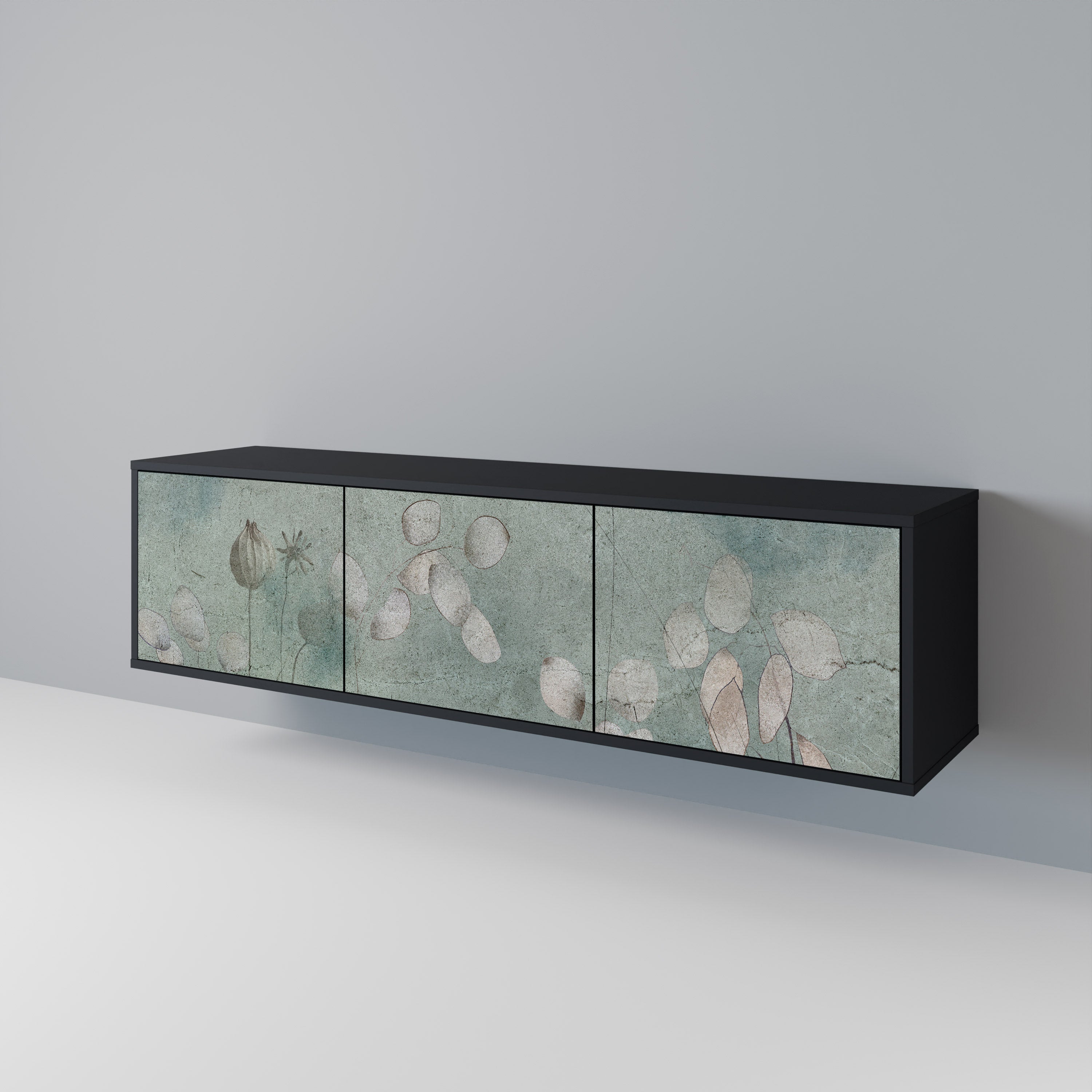 Meuble TV 3 portes NIGHT LADY finition noire