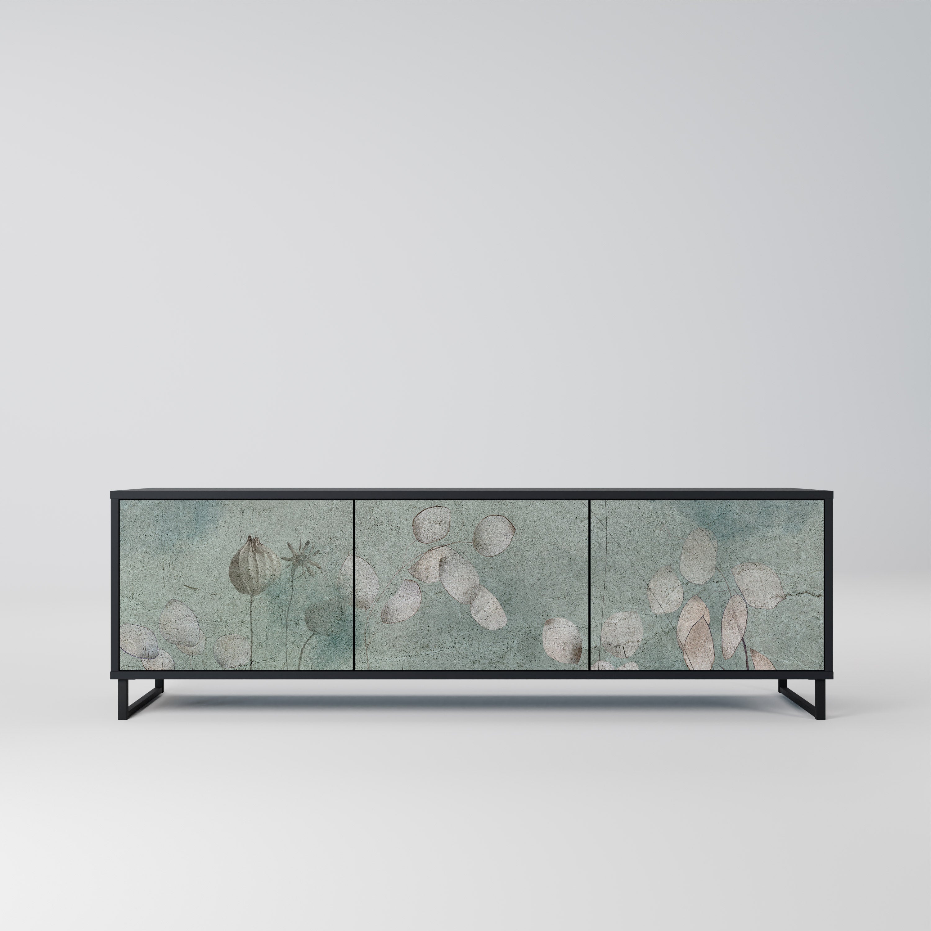 Meuble TV 3 portes NIGHT LADY finition noire