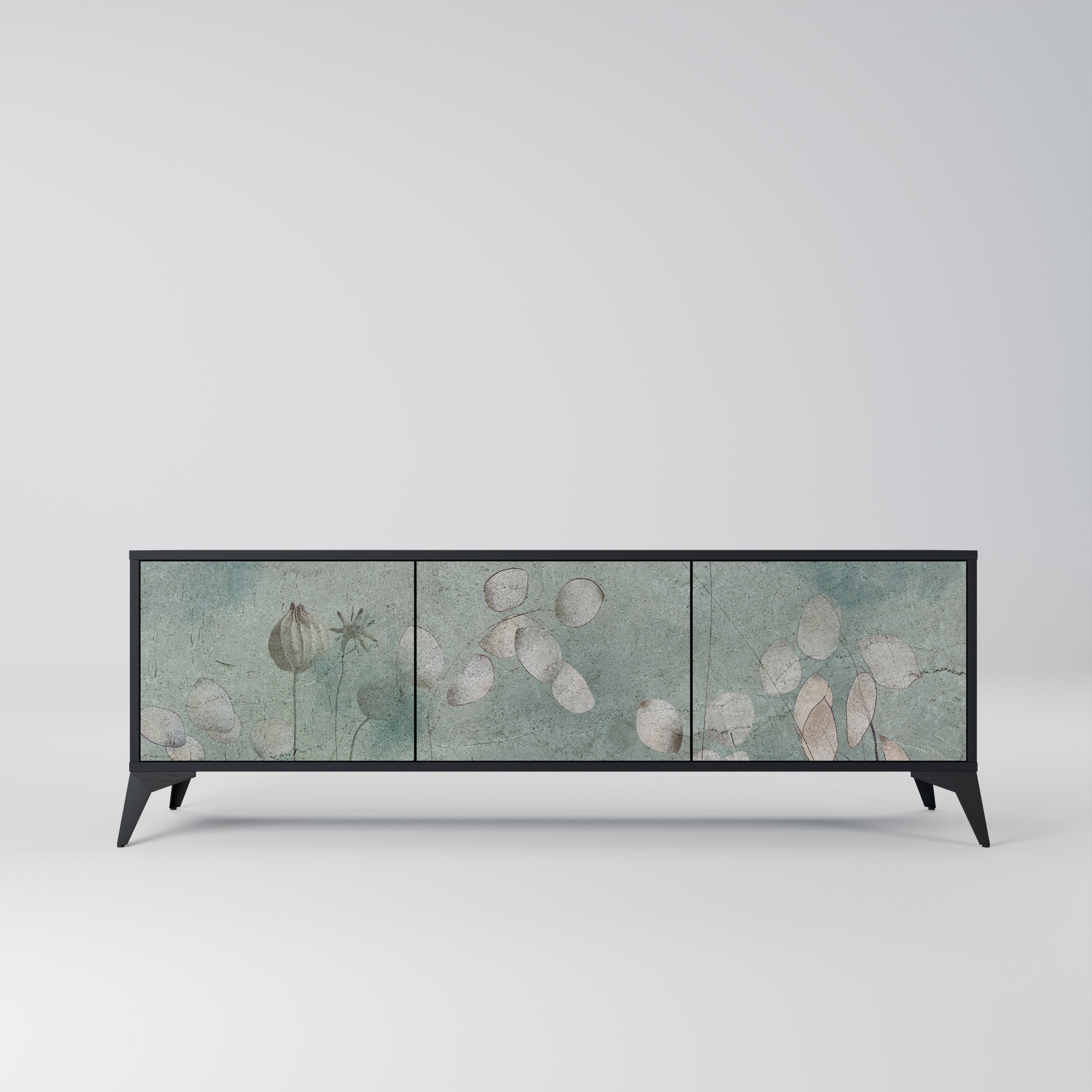 Meuble TV 3 portes NIGHT LADY finition noire