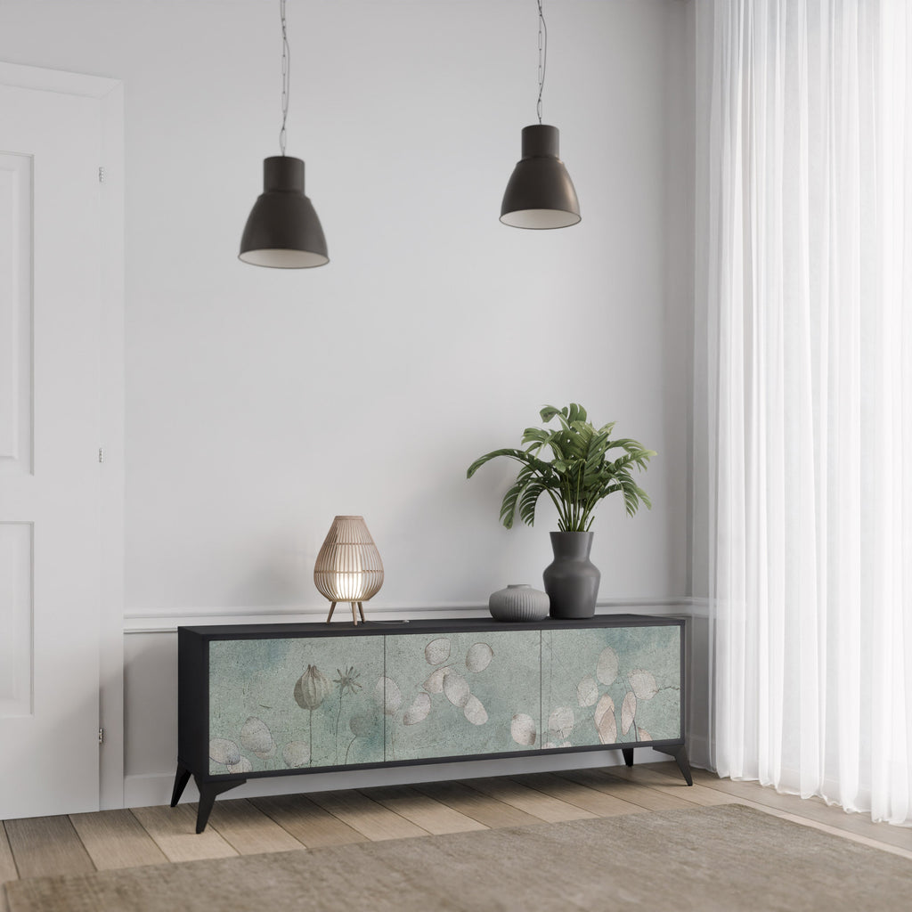 Meuble TV 3 portes NIGHT LADY finition noire