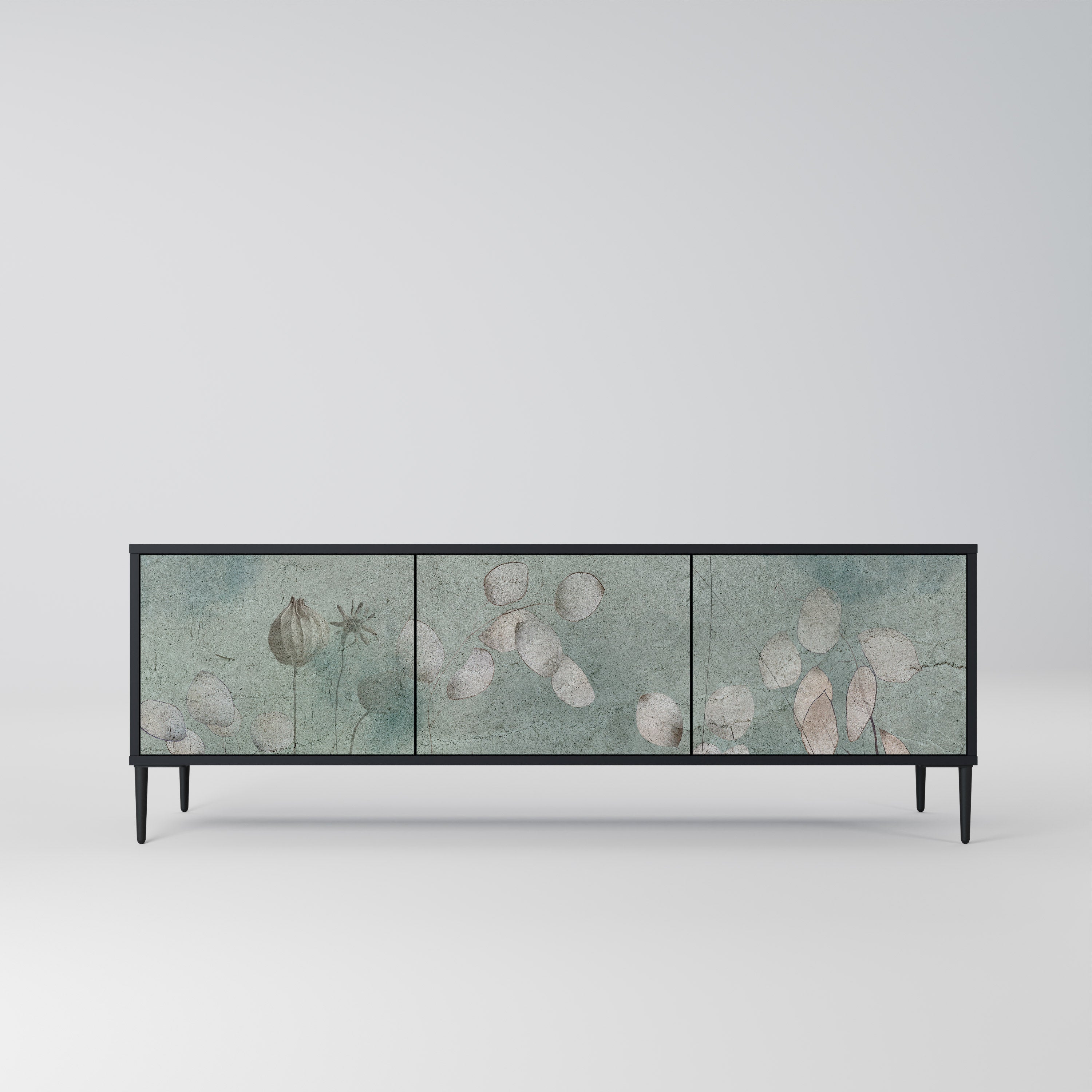 Meuble TV 3 portes NIGHT LADY finition noire