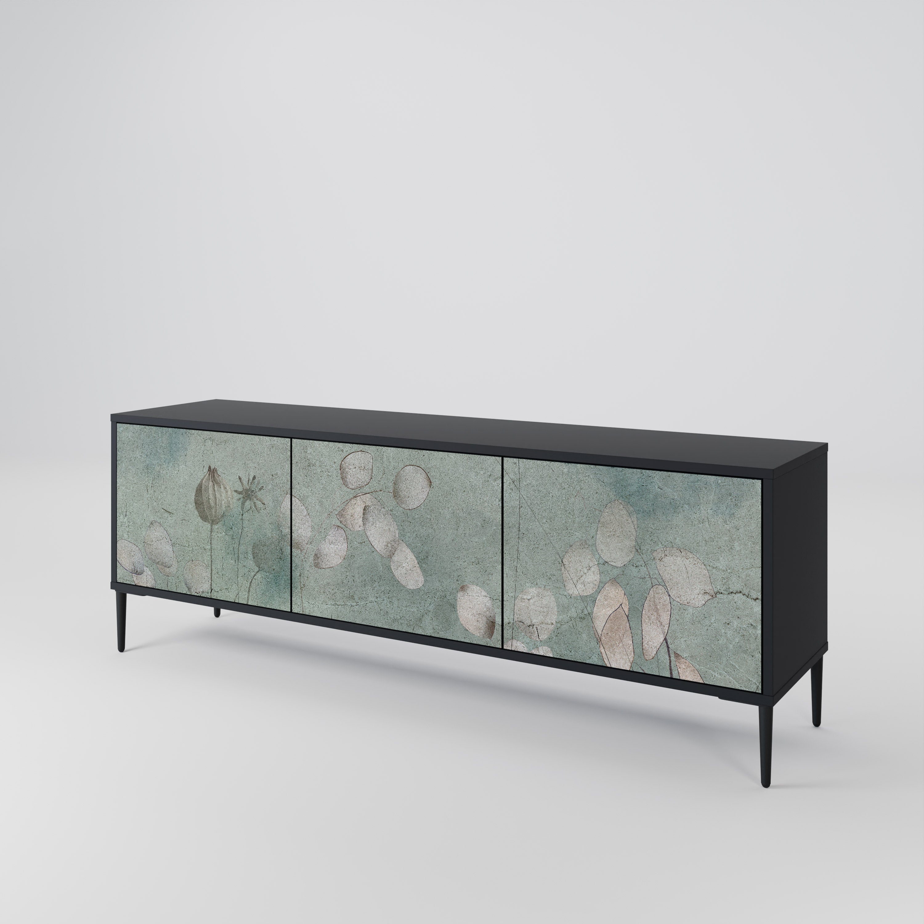 Meuble TV 3 portes NIGHT LADY finition noire