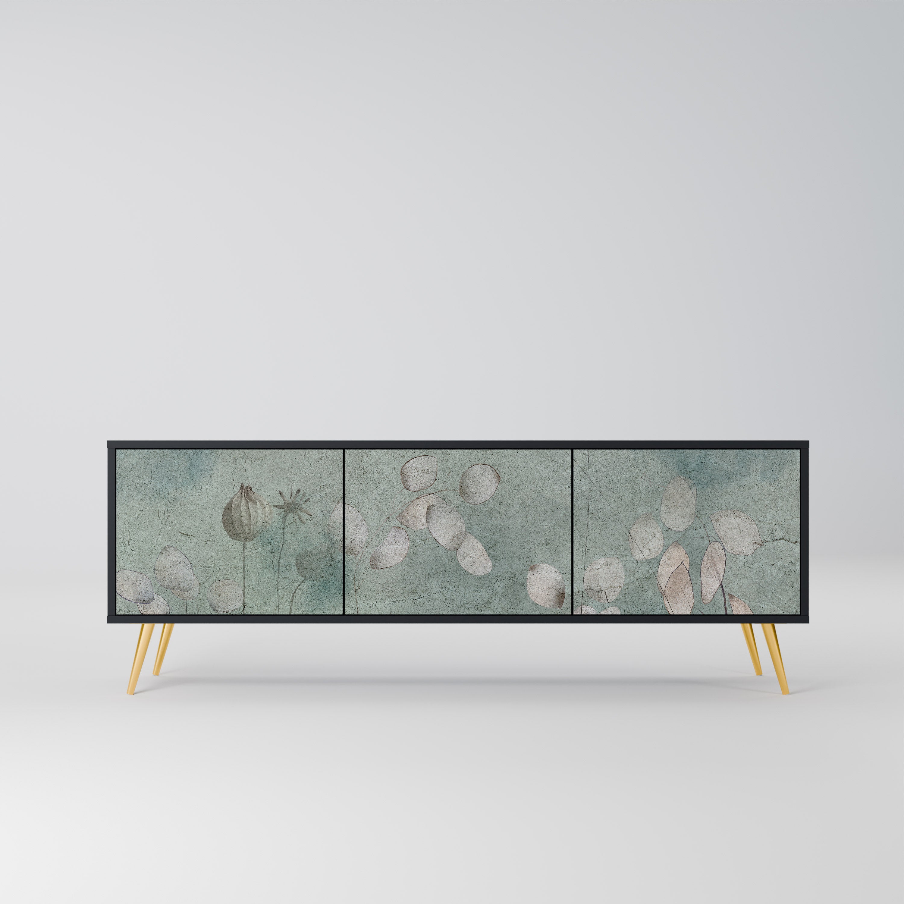 Meuble TV 3 portes NIGHT LADY finition noire