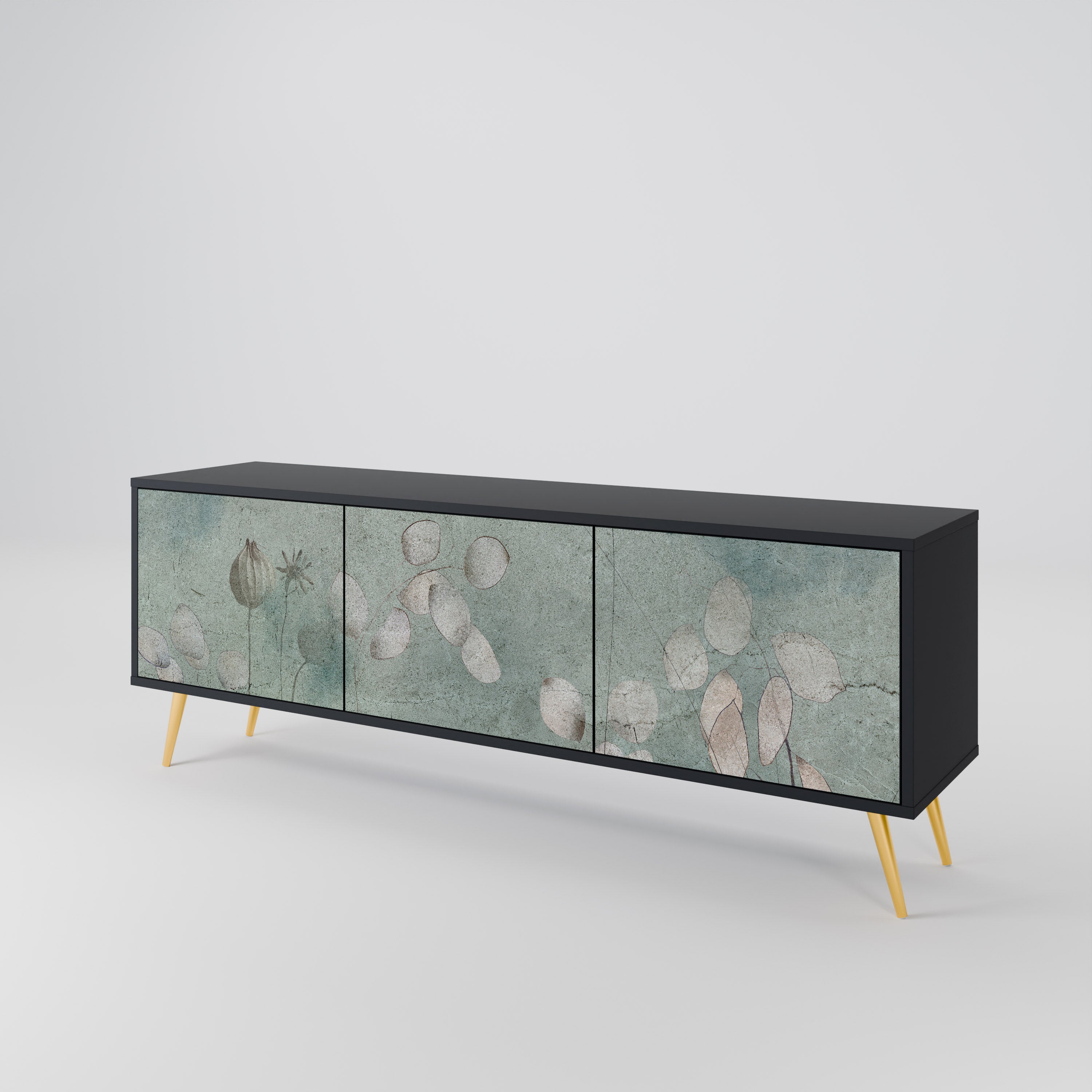 Meuble TV 3 portes NIGHT LADY finition noire