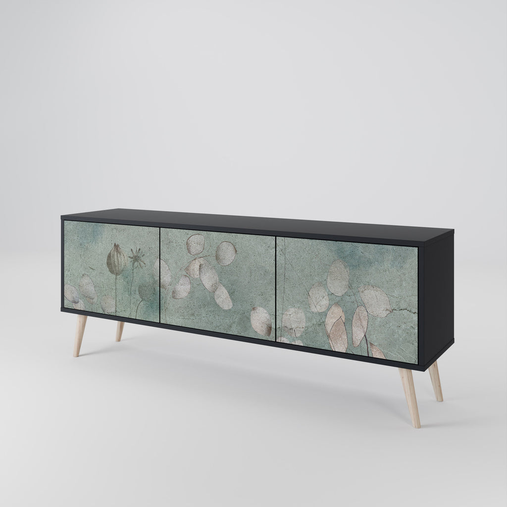 Meuble TV 3 portes NIGHT LADY finition noire