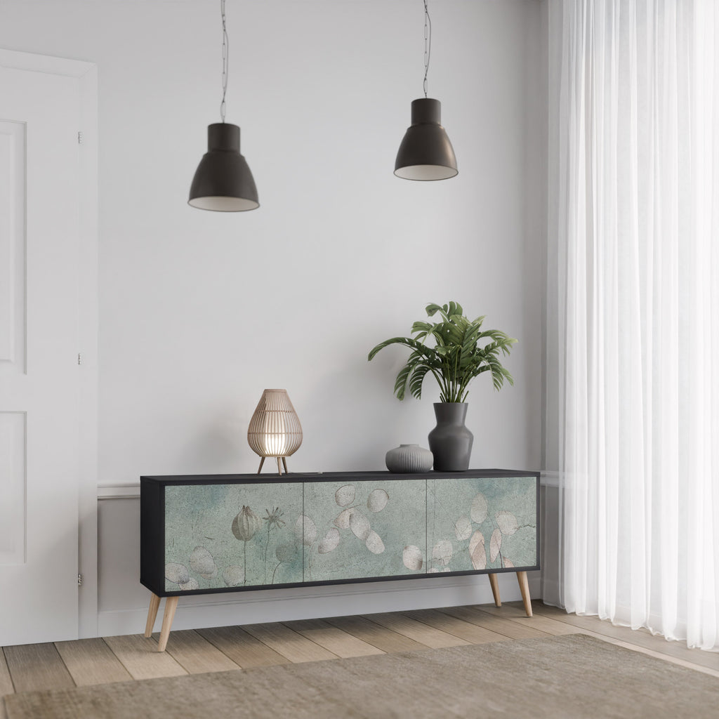 Meuble TV 3 portes NIGHT LADY finition noire