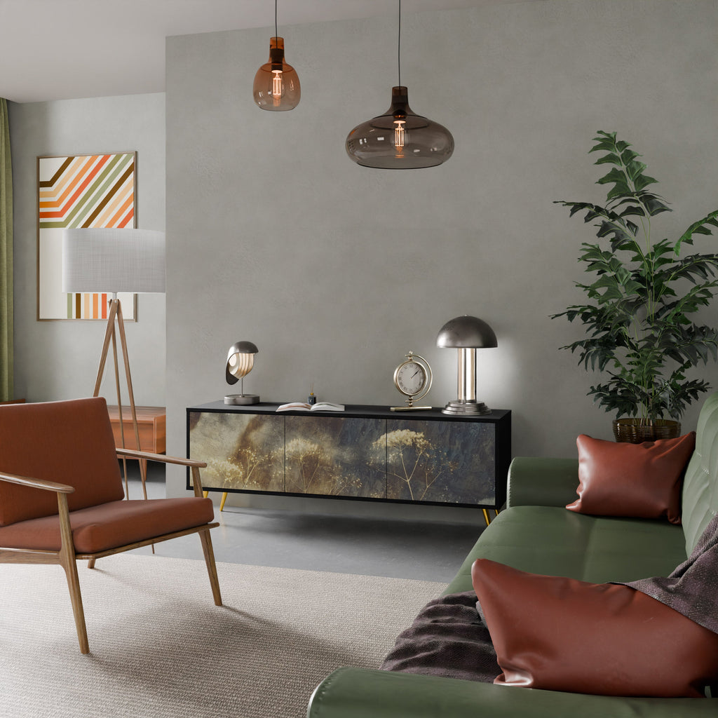 Meuble TV 3 portes GENTLE POWER finition noire