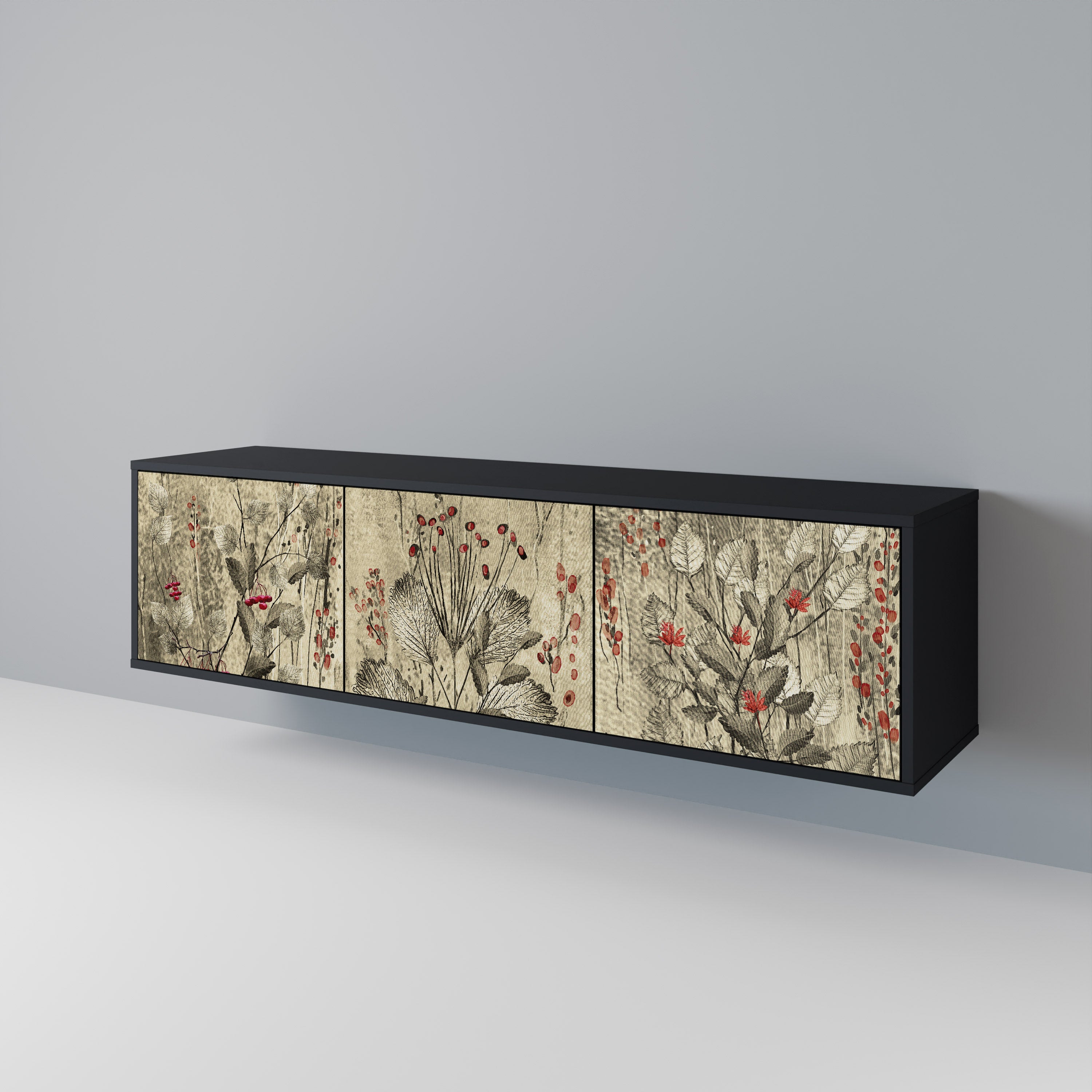 HERBAL GRACE 3-Door TV Cabinet