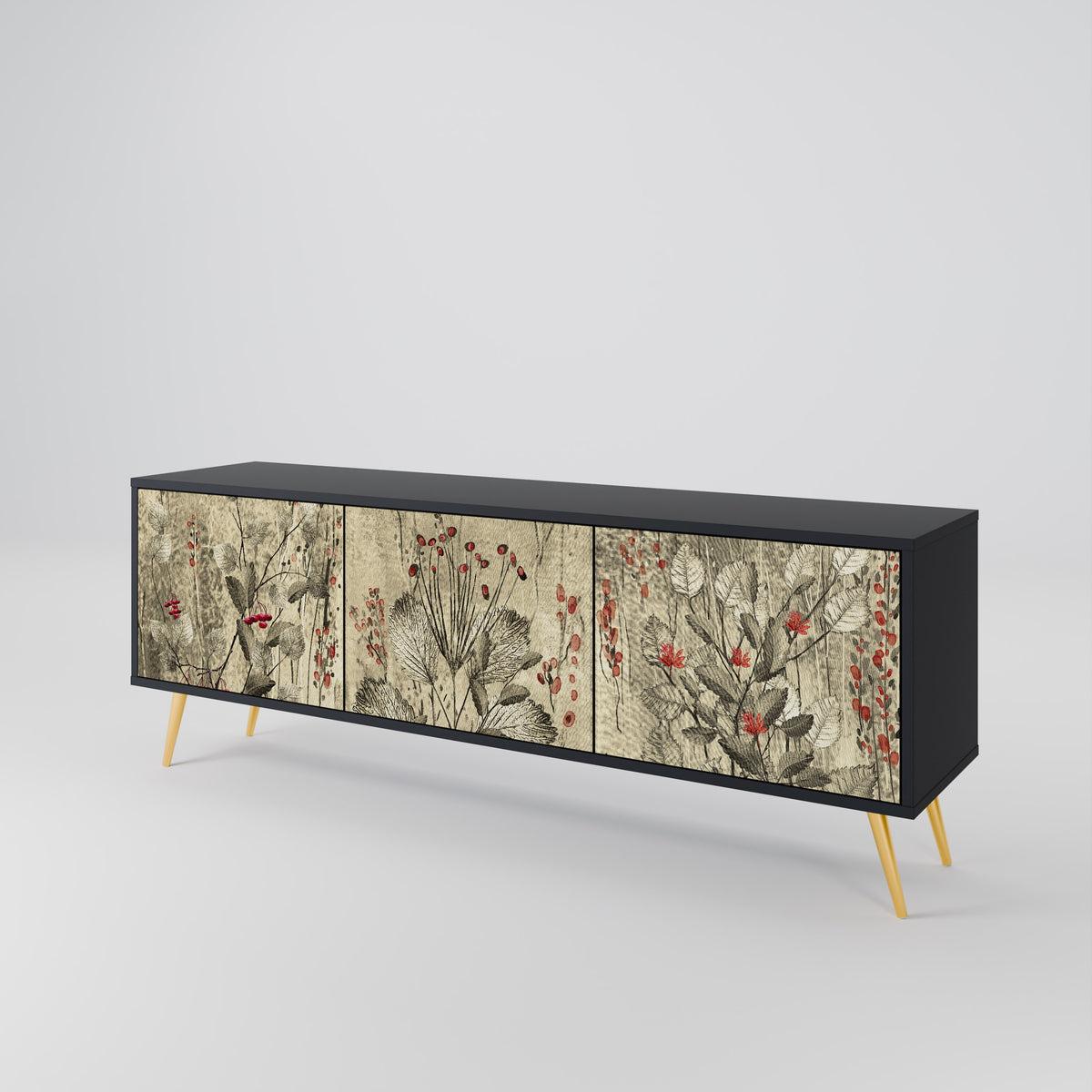 HERBAL GRACE 3-Door TV Cabinet