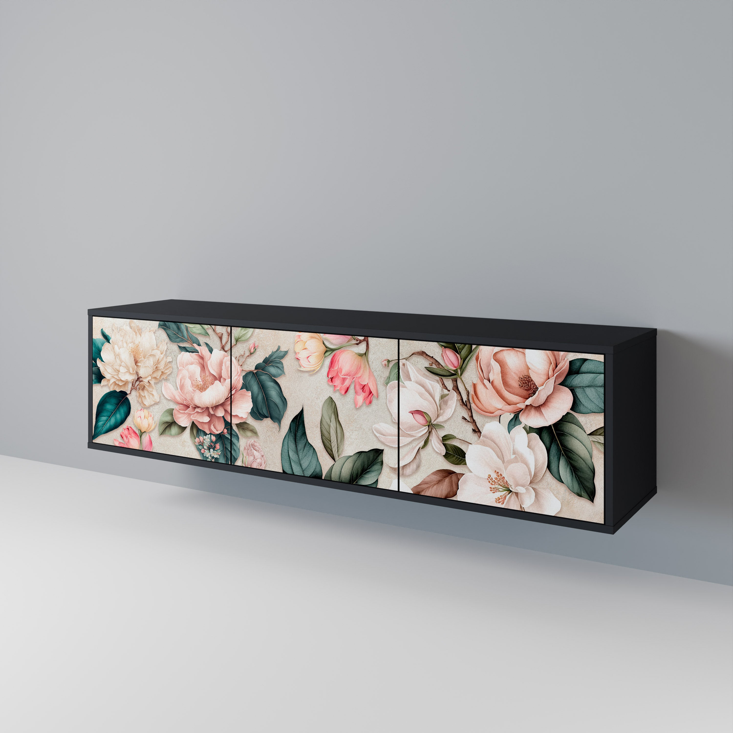 FLORAL GRACE 3-Door TV Cabinet