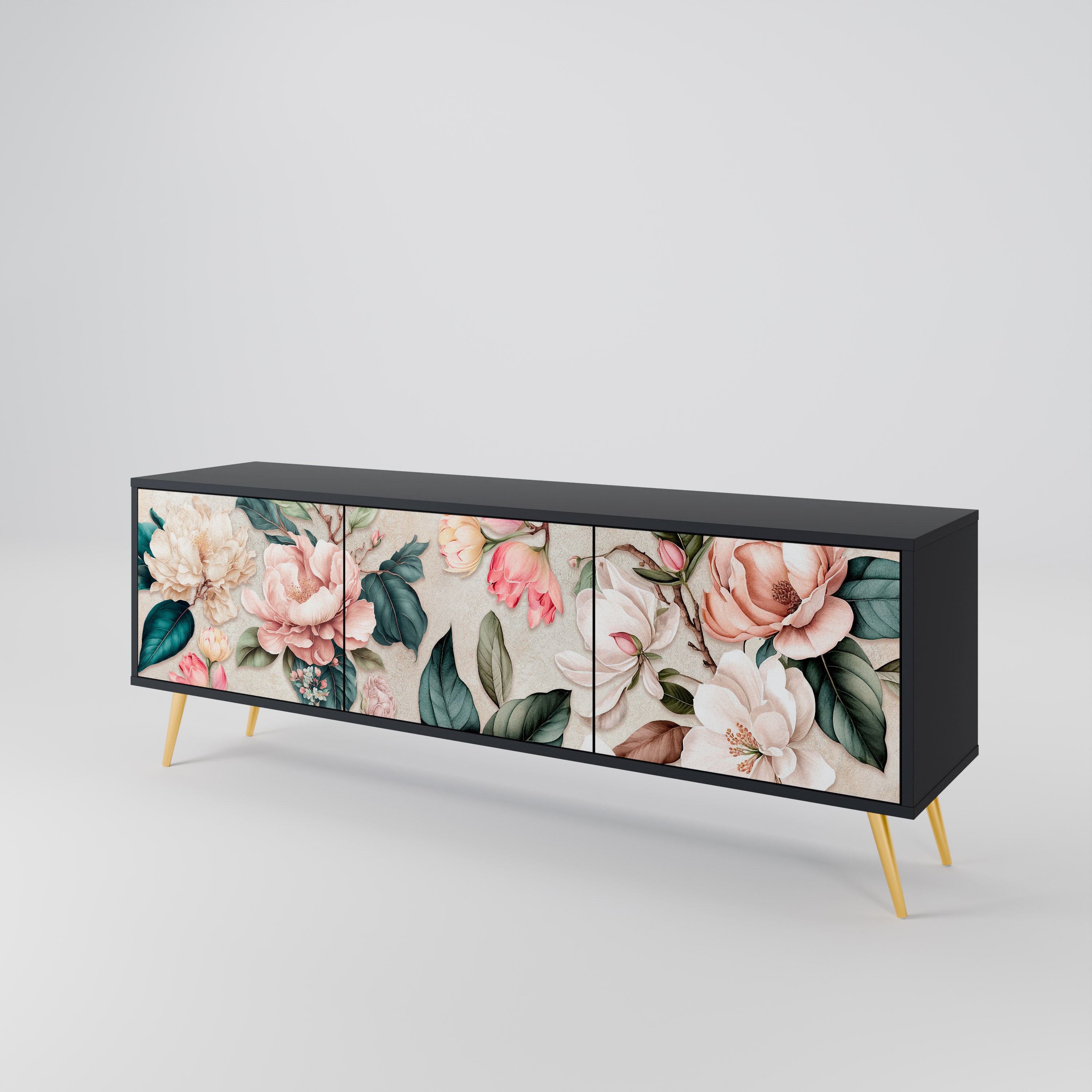 FLORAL GRACE 3-Door TV Cabinet