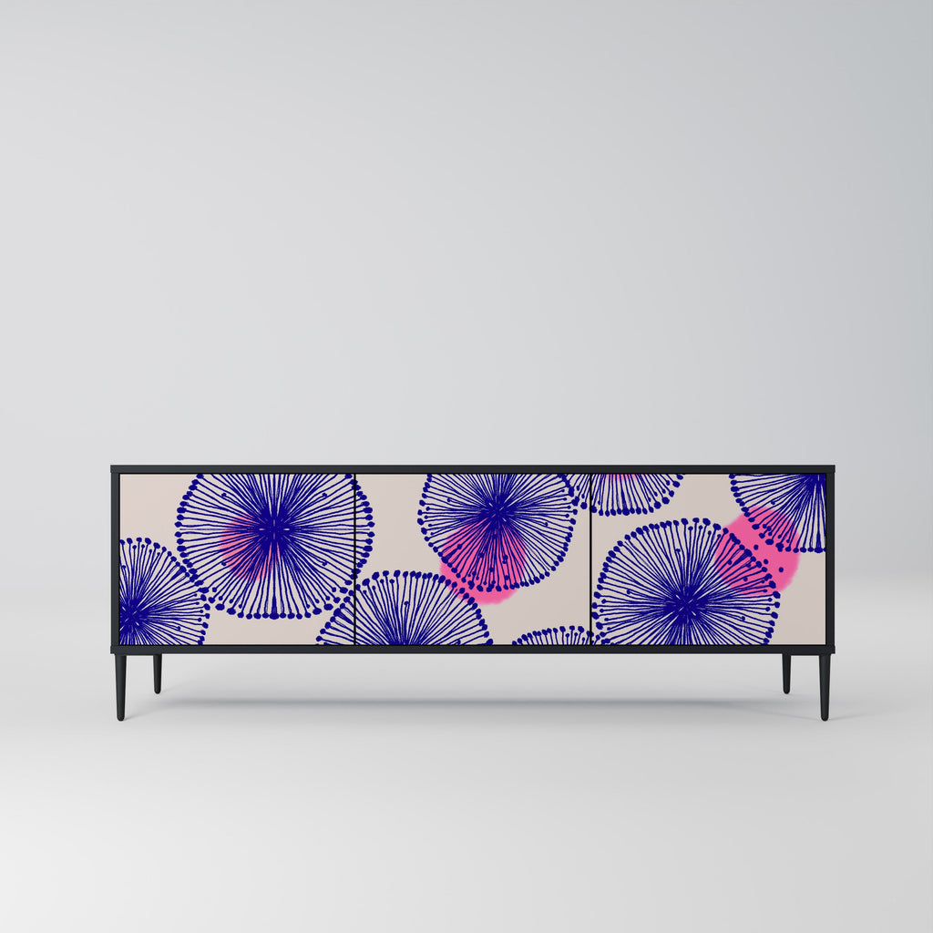 Meuble TV 3 portes MAGIC NATURE finition noire