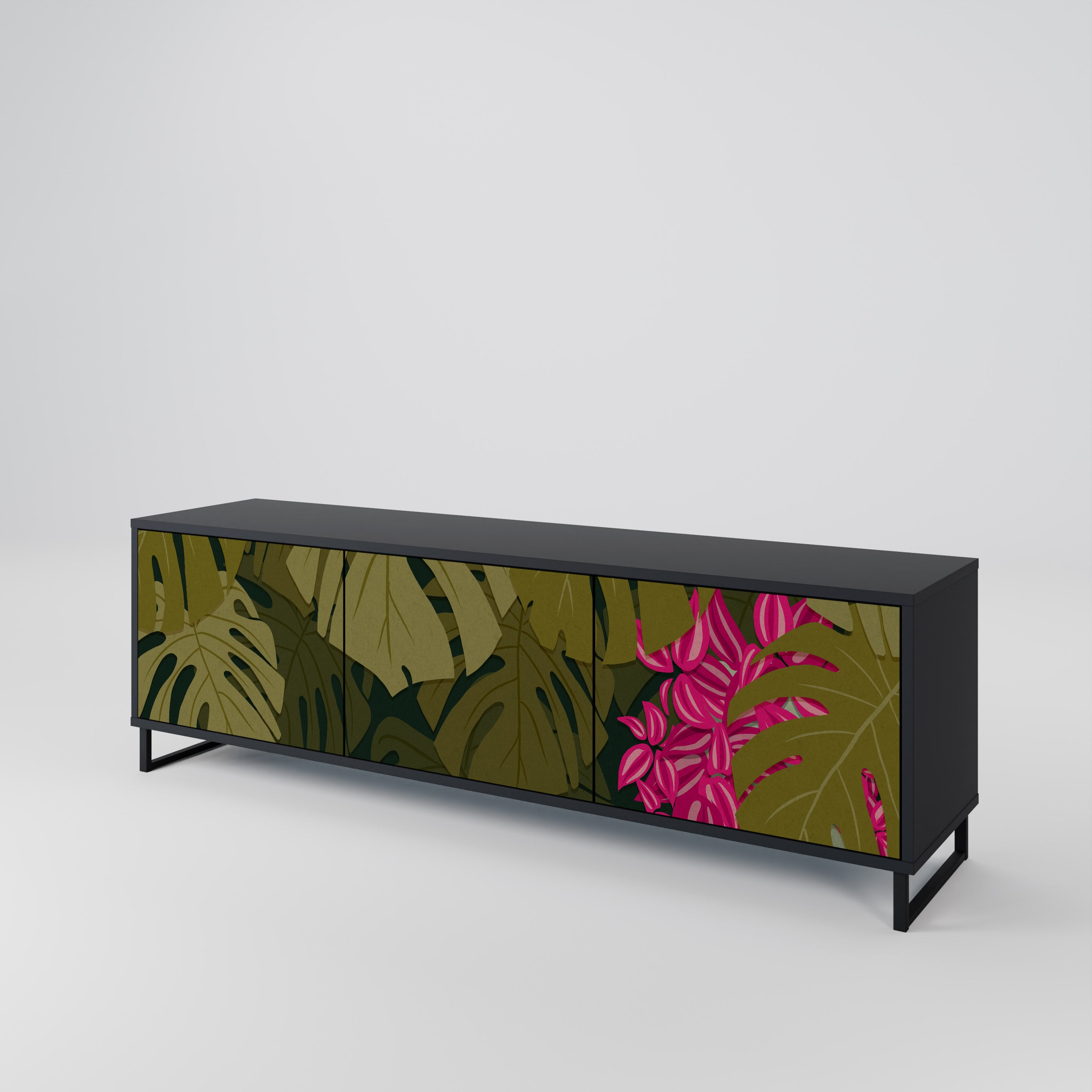 TROPICAL BEAUTY 3-Door TV Cabinet