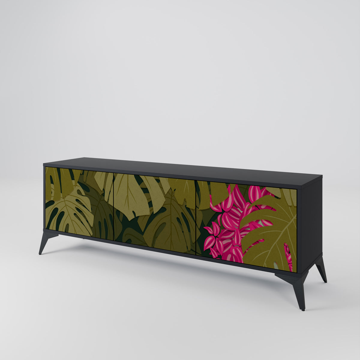 TROPICAL BEAUTY 3-Door TV Cabinet