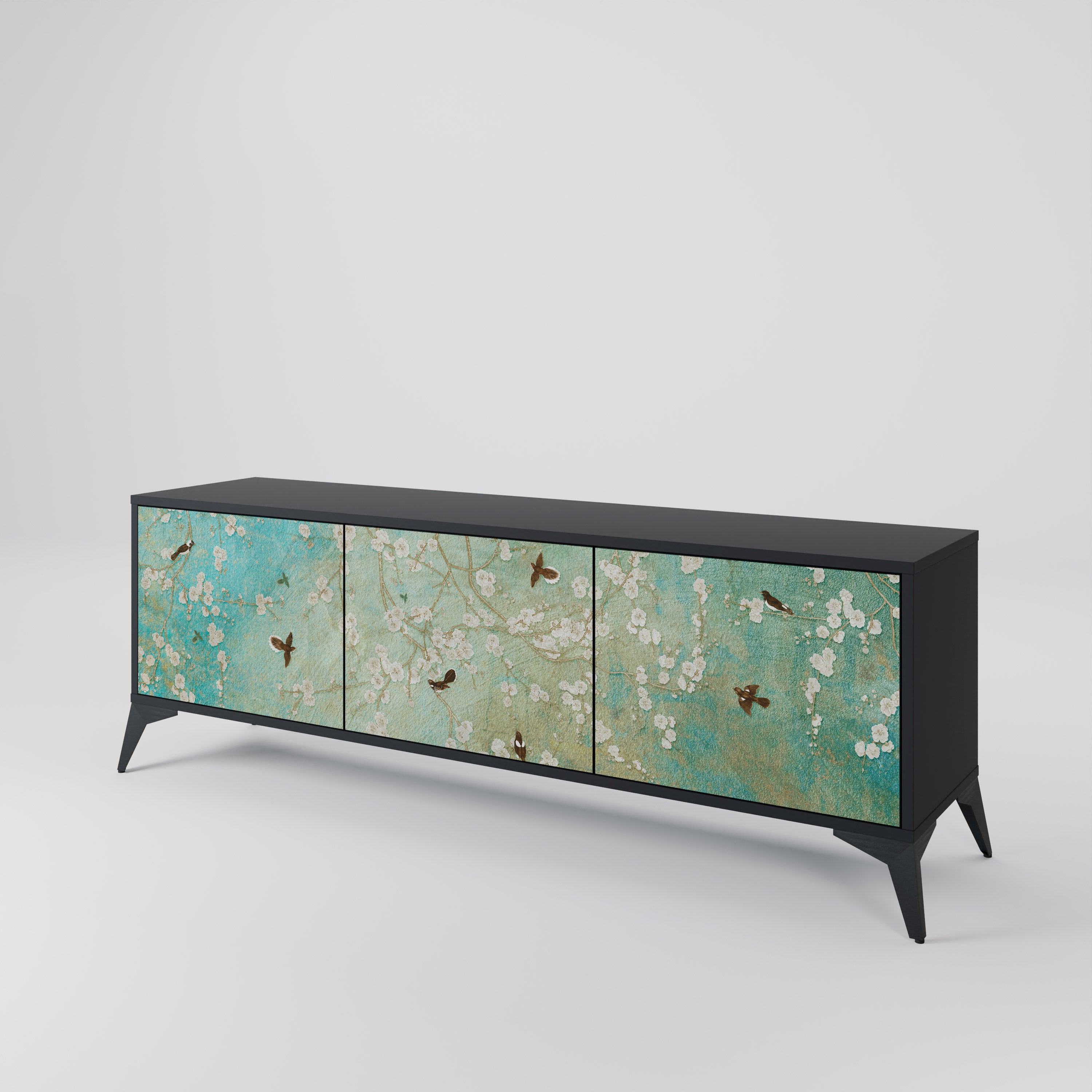 BLOOMING CHARM 3-Door TV Cabinet