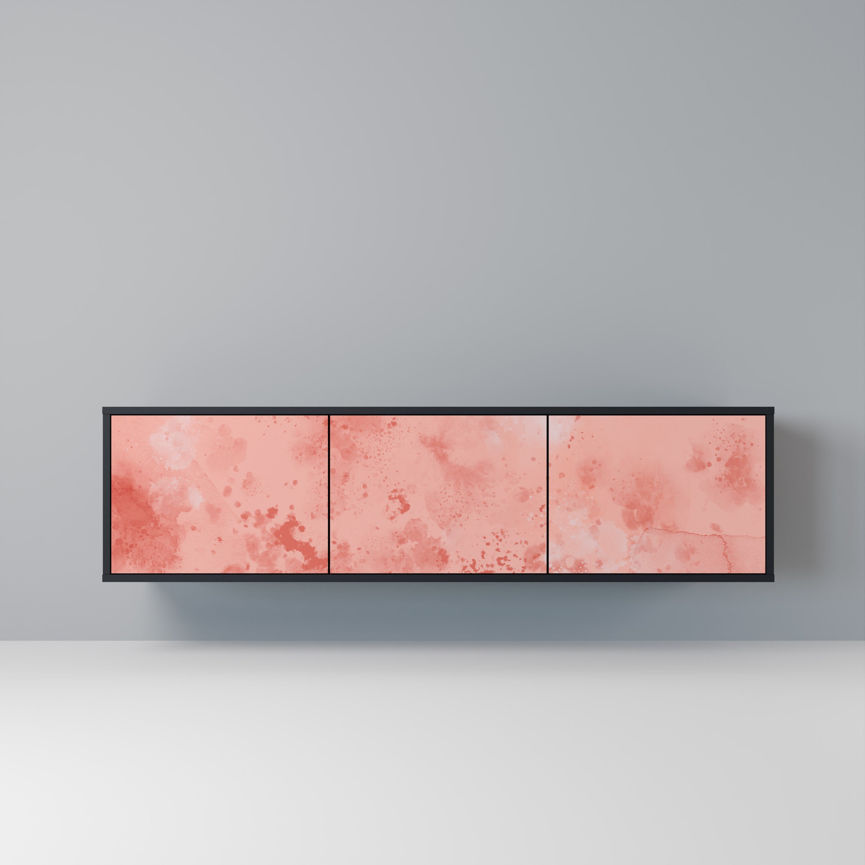 Meuble TV 3 portes CRANE DANCE finition noire