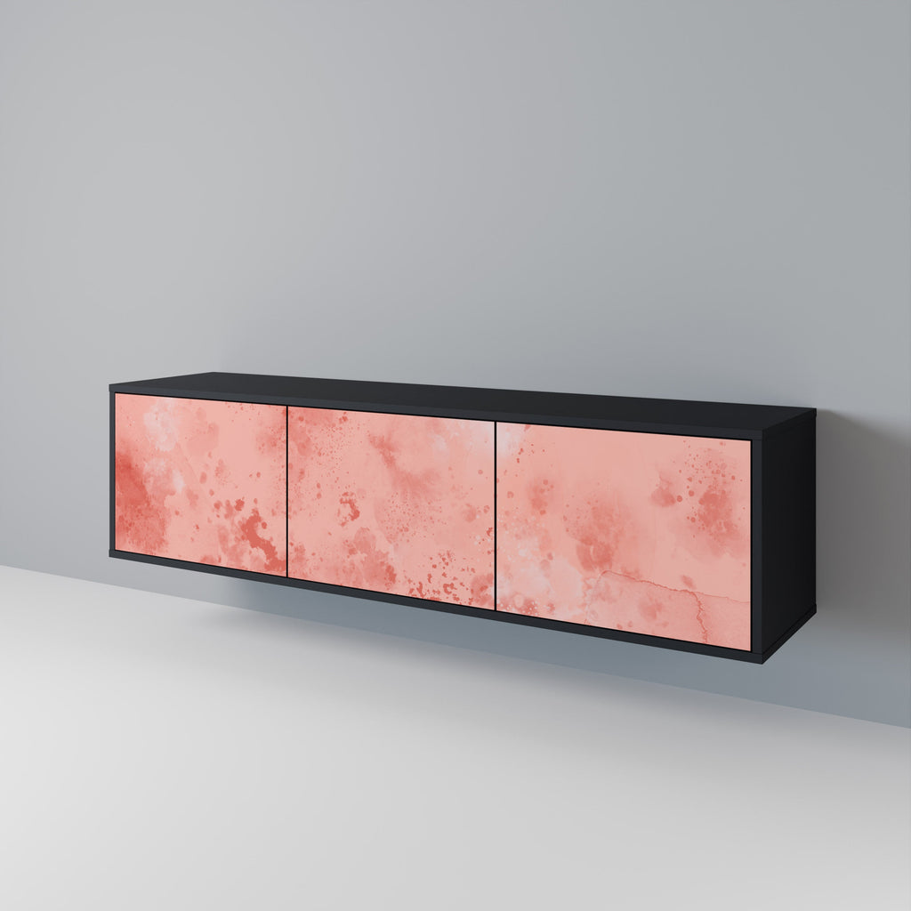 Meuble TV 3 portes CRANE DANCE finition noire