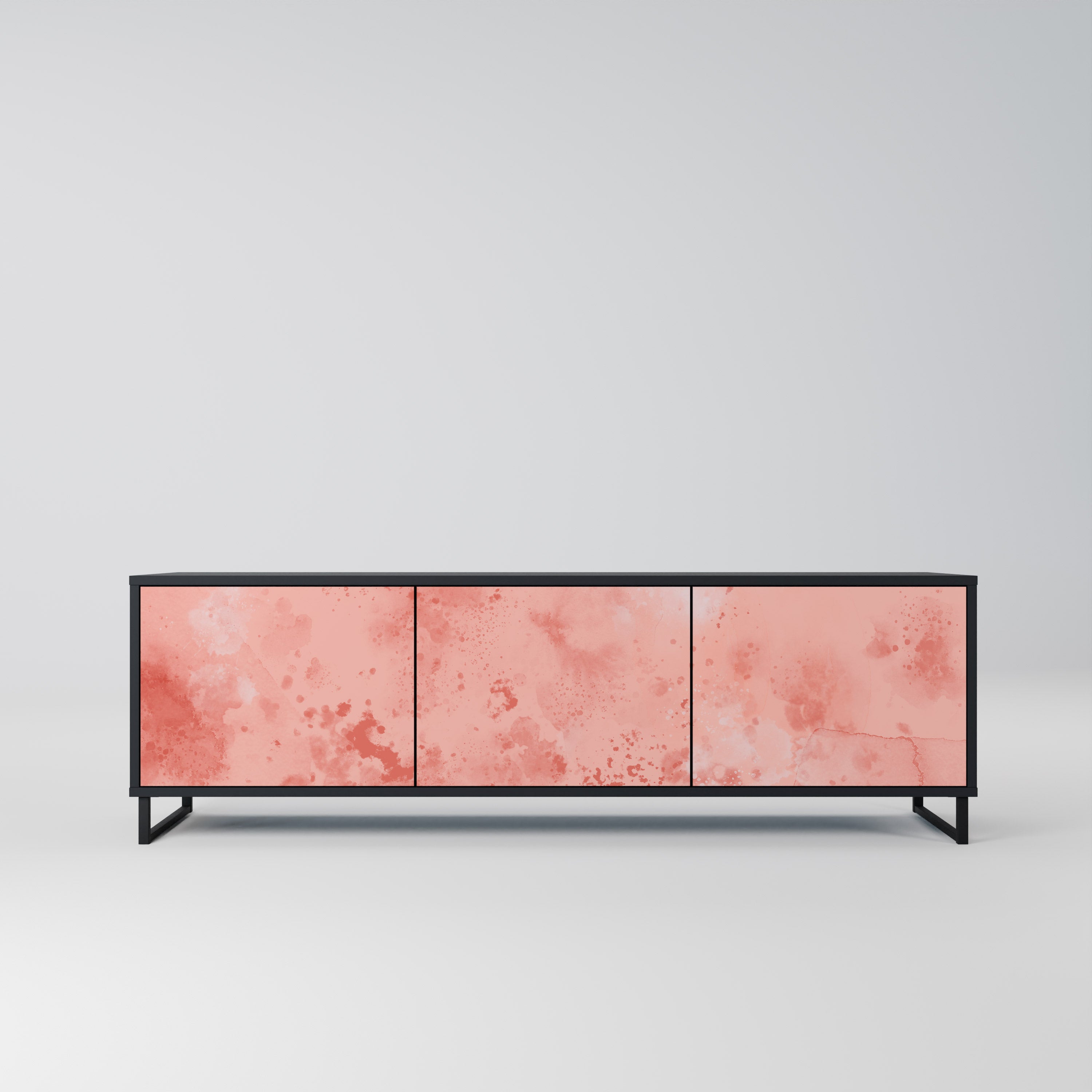 Meuble TV 3 portes CRANE DANCE finition noire