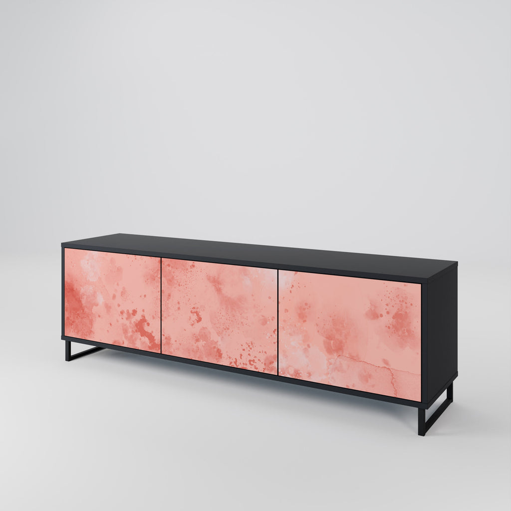 Meuble TV 3 portes CRANE DANCE finition noire