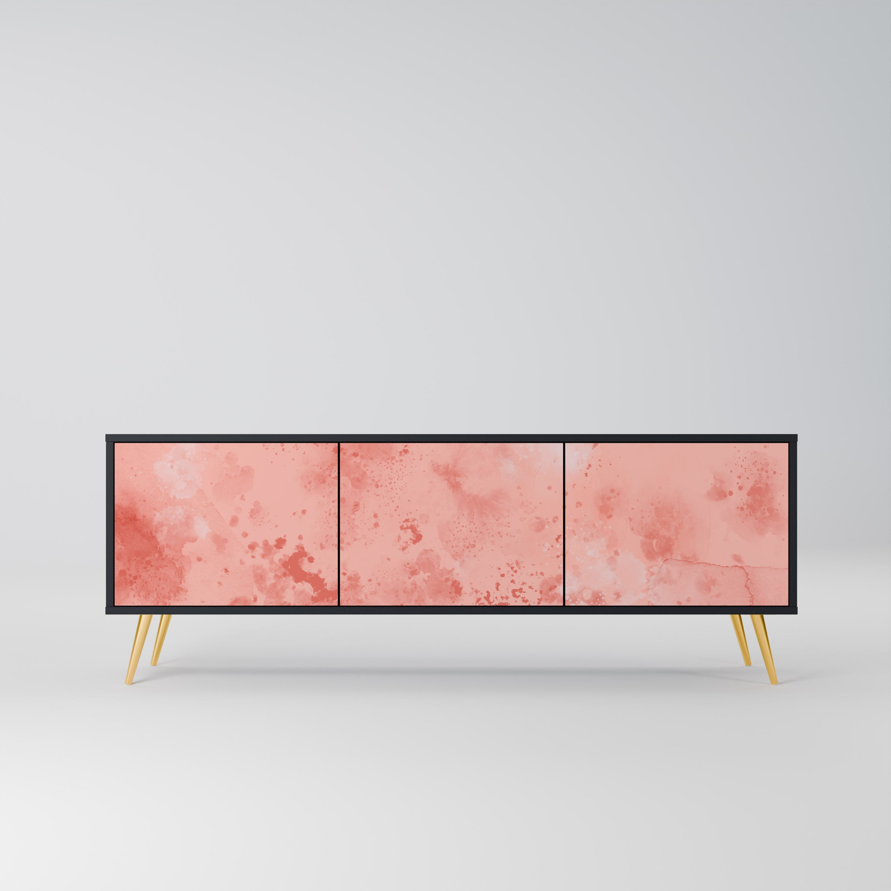 Meuble TV 3 portes CRANE DANCE finition noire