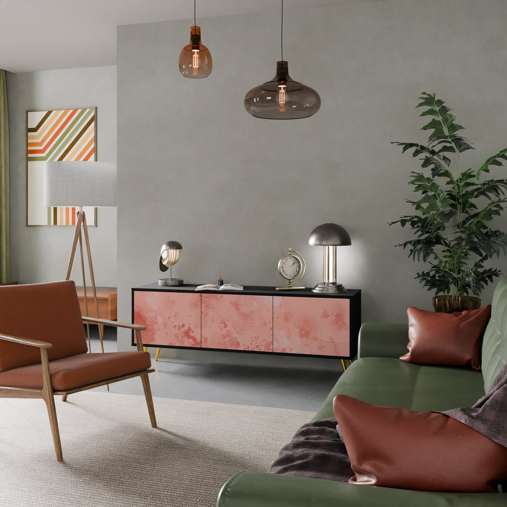 Meuble TV 3 portes CRANE DANCE finition noire