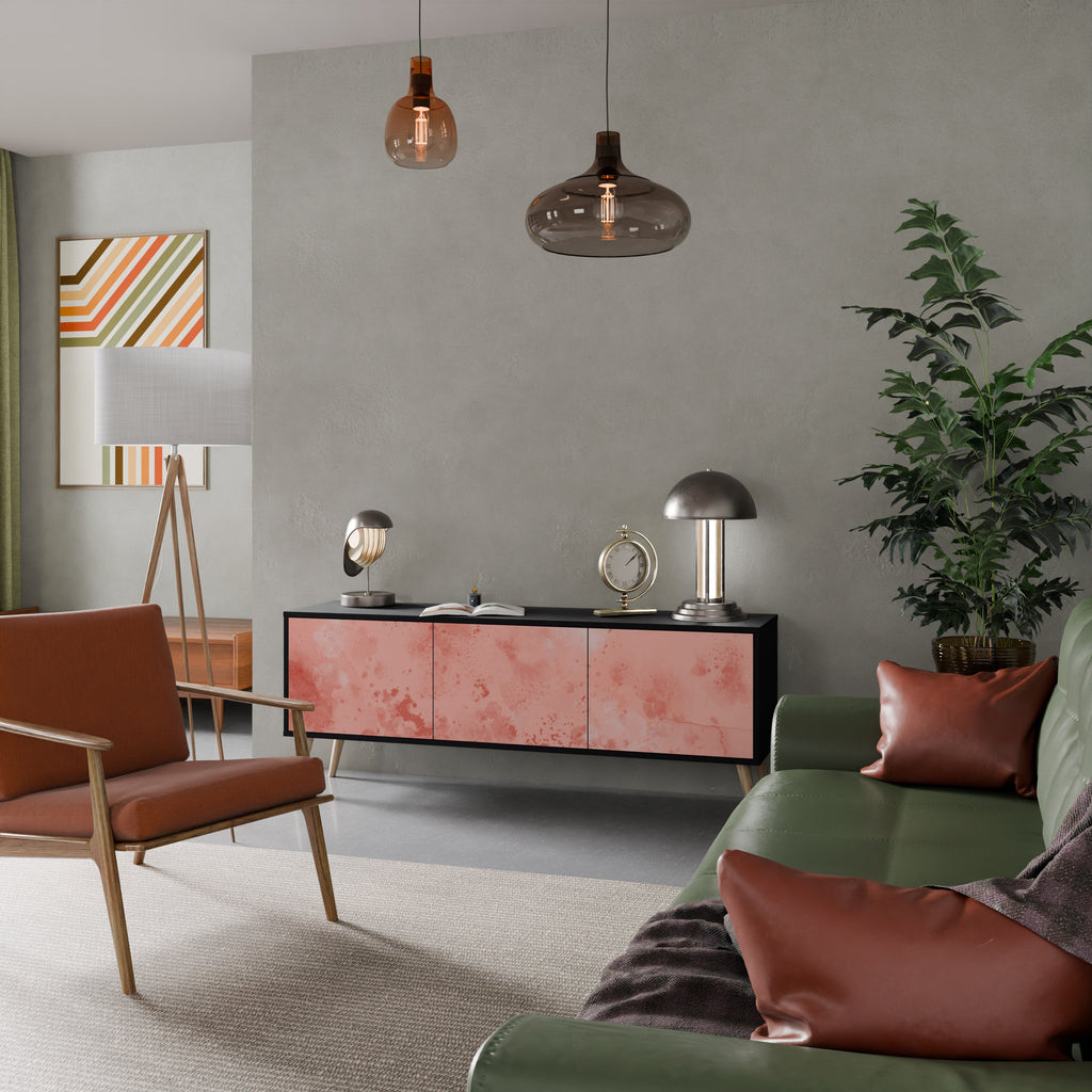 Meuble TV 3 portes CRANE DANCE finition noire