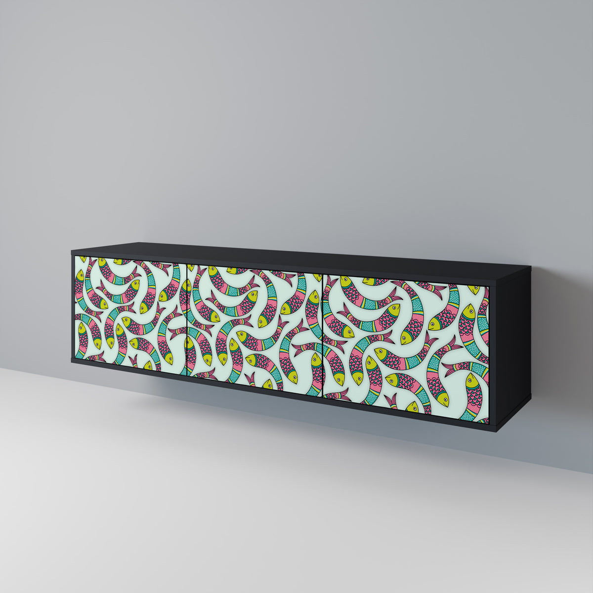 INDIAN FISH 3-Door TV Cabinet