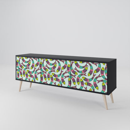 INDIAN FISH 3-Door TV Cabinet