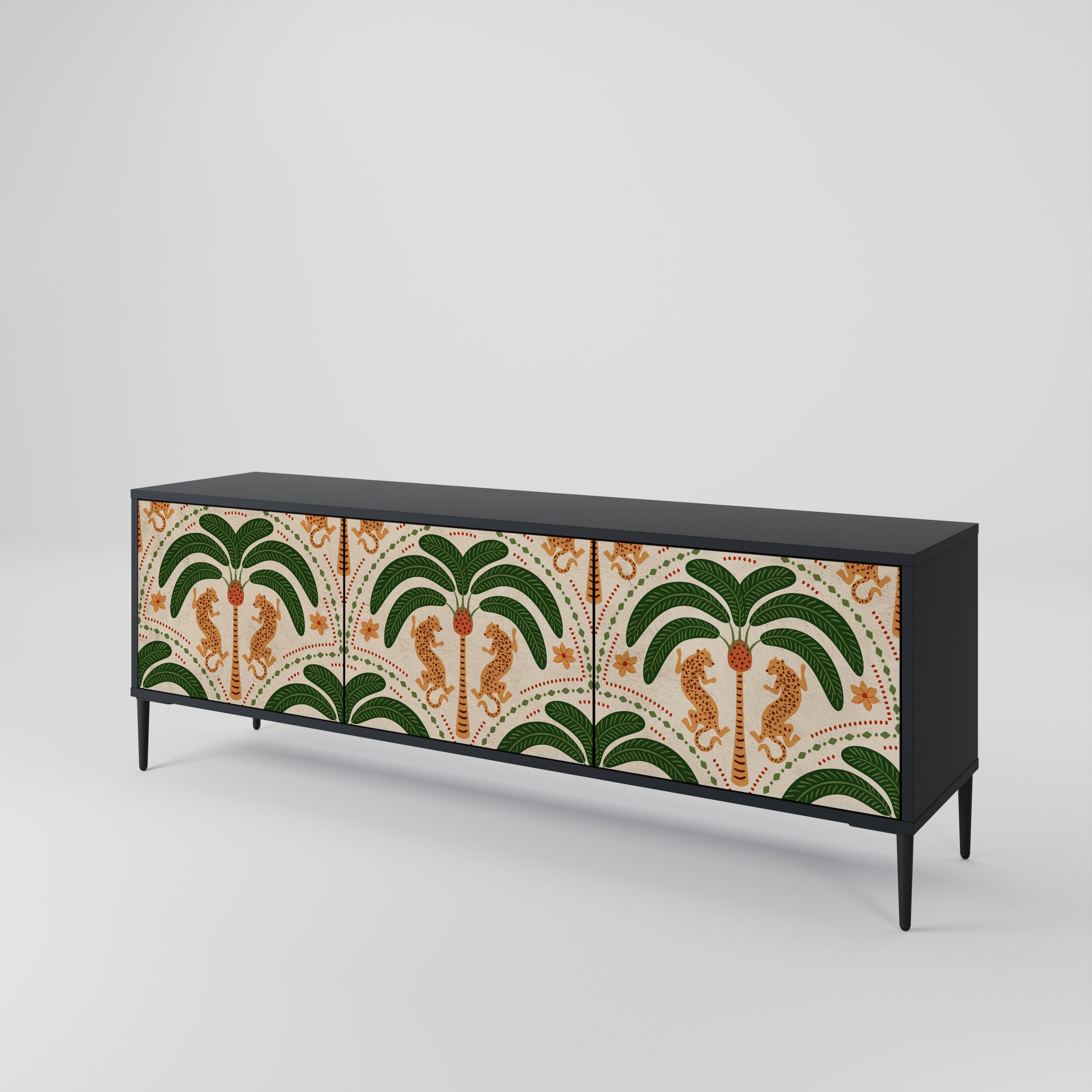 DANCING PREDATORS 3-Door TV Cabinet