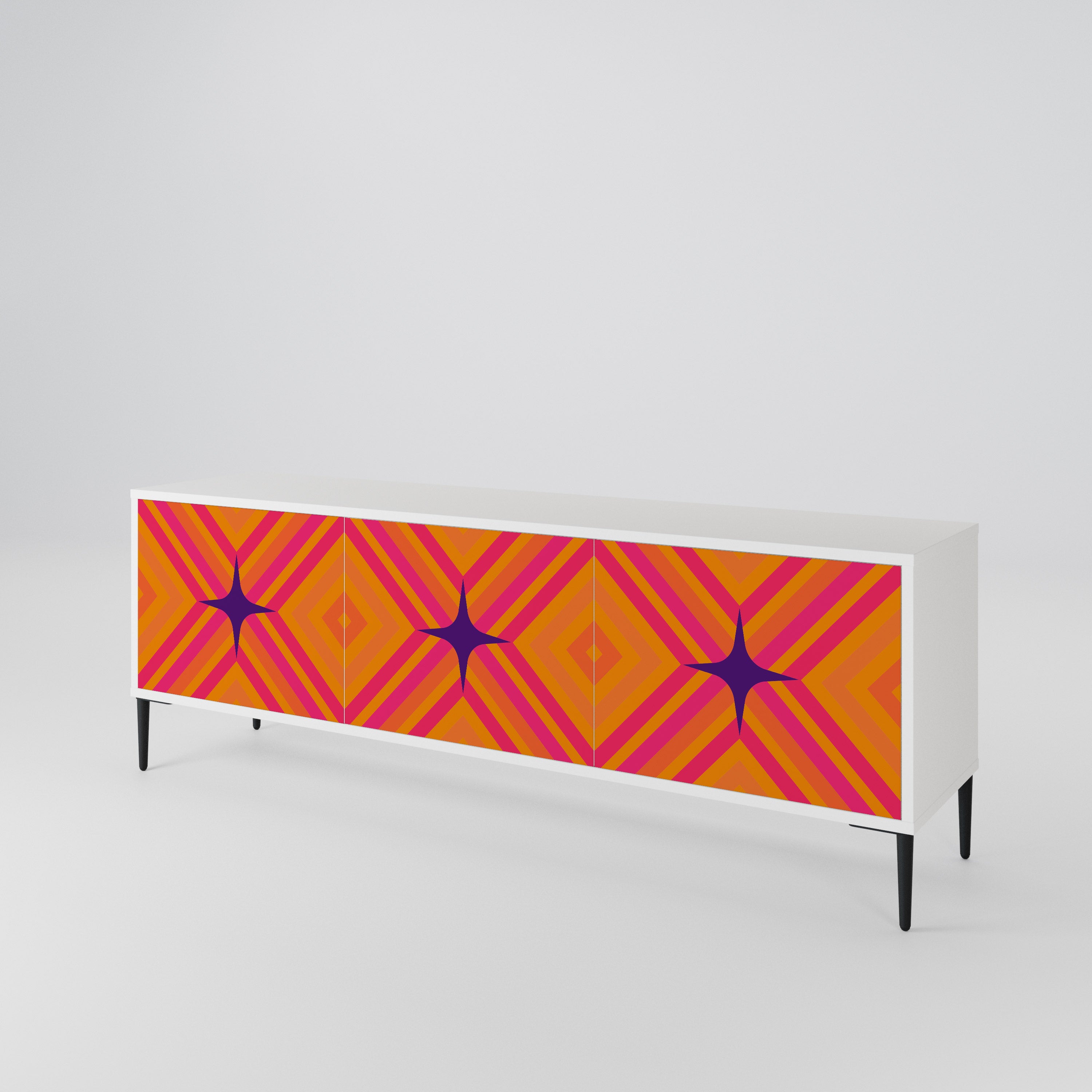 GEOMETRIC BRILLIANCE 3-Door TV Cabinet