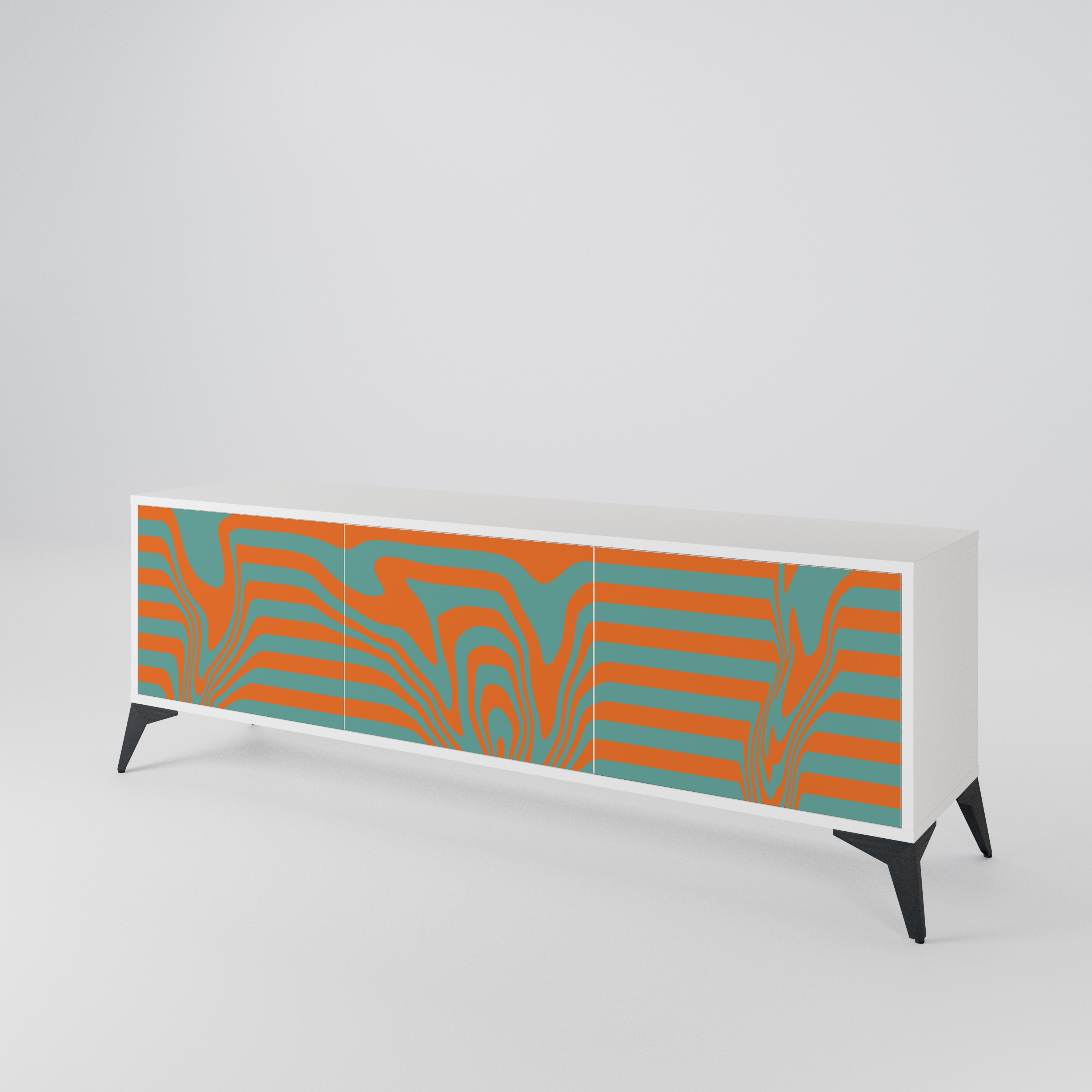 LINE COLLAPSE 3-Door TV Cabinet