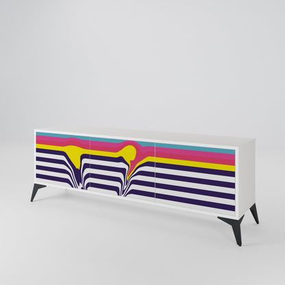 COLORFUL DIVERSION 3-Door TV Cabinet