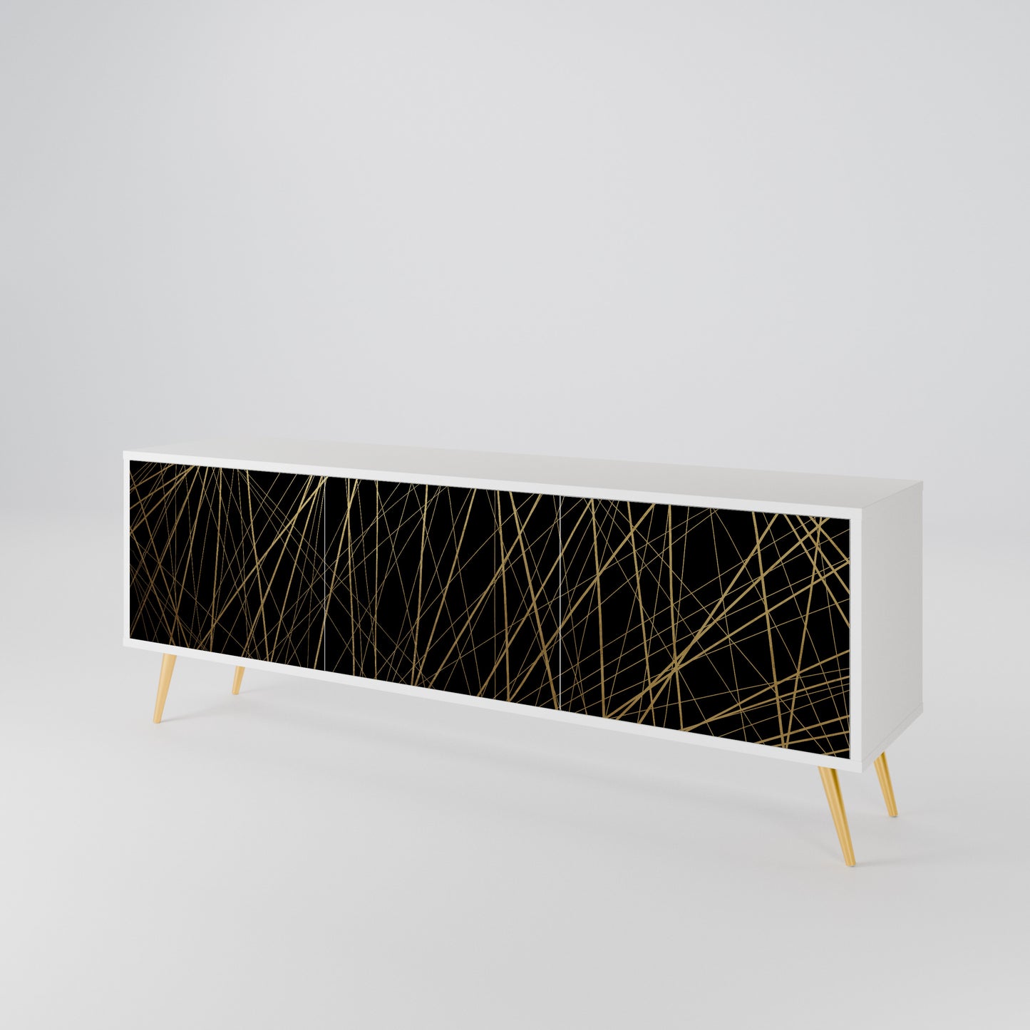BRIGHT MESH 3-Door TV Cabinet