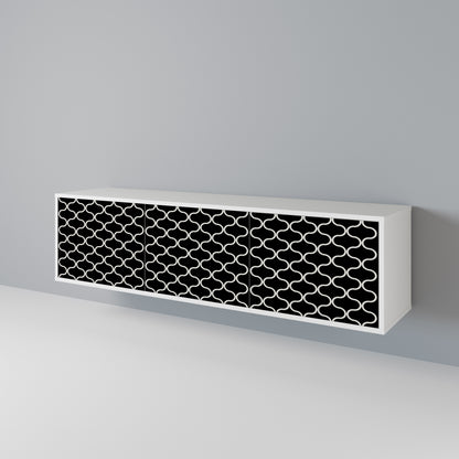 TESSELATED BLACKNESS 3-Door TV Cabinet