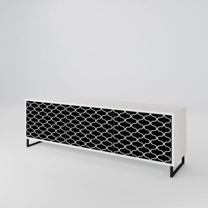 TESSELATED BLACKNESS 3-Door TV Cabinet