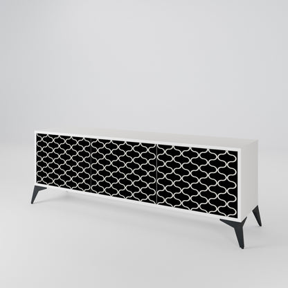 TESSELATED BLACKNESS 3-Door TV Cabinet