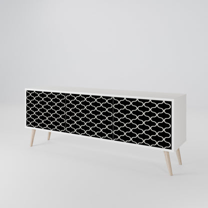TESSELATED BLACKNESS 3-Door TV Cabinet