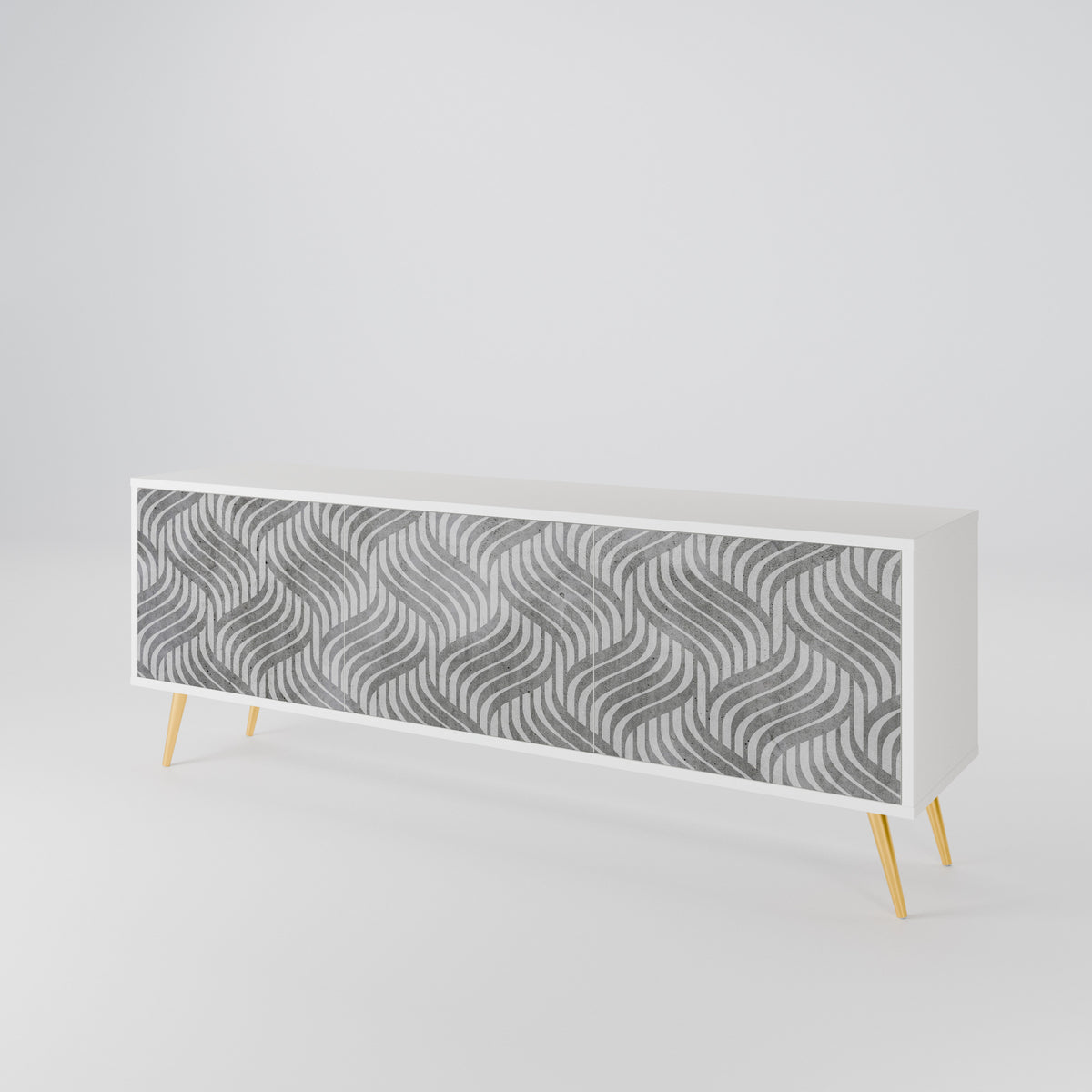 CONCRETE MOVEMENT 3-Door TV Cabinet