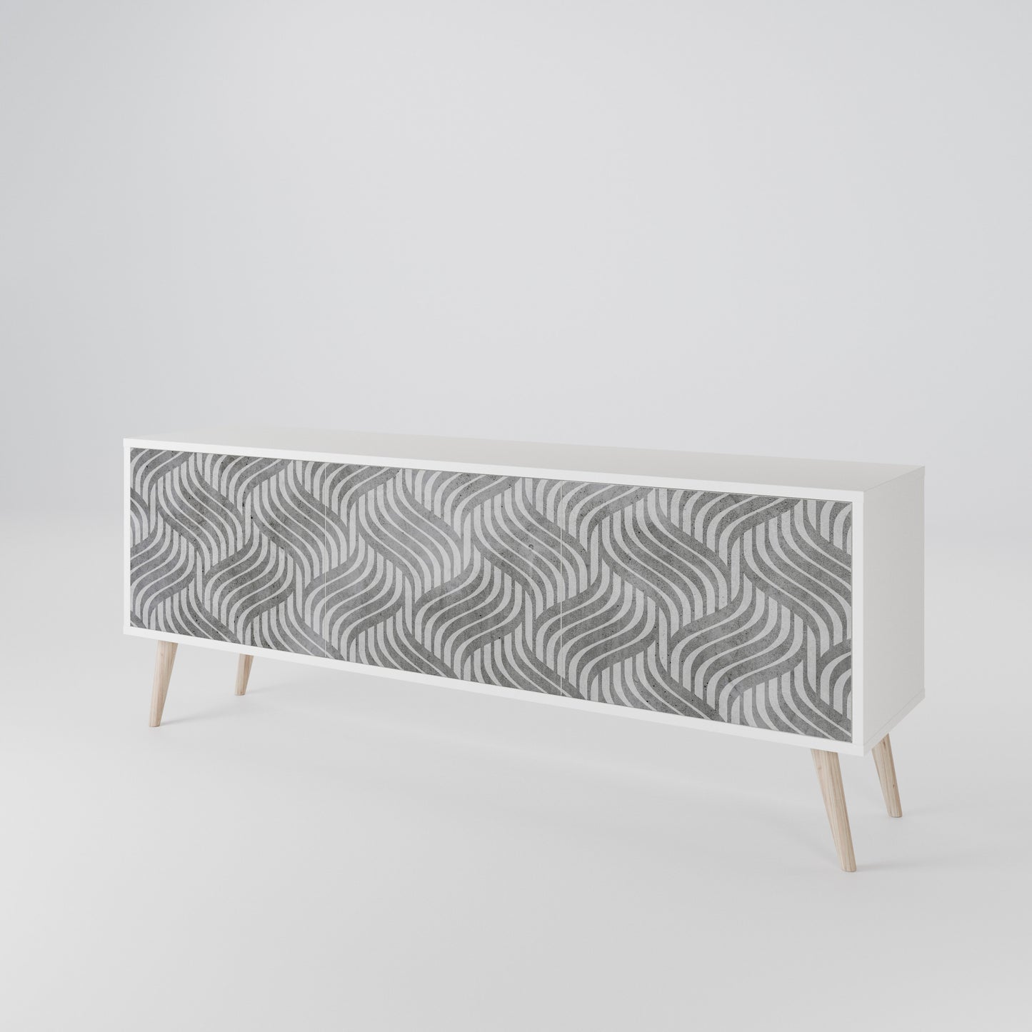 CONCRETE MOVEMENT 3-Door TV Cabinet