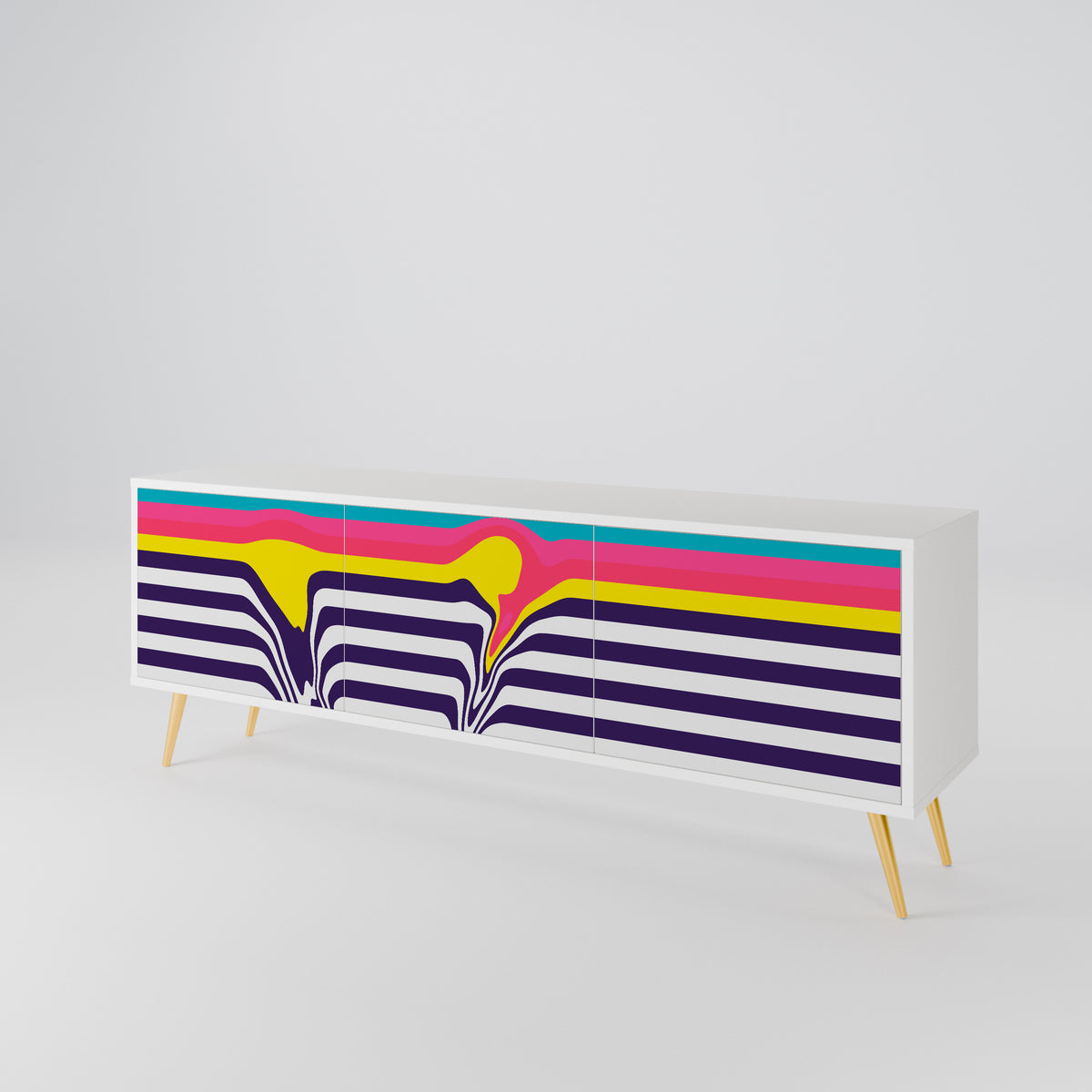 TONE COLLAPSE 3-Door TV Cabinet