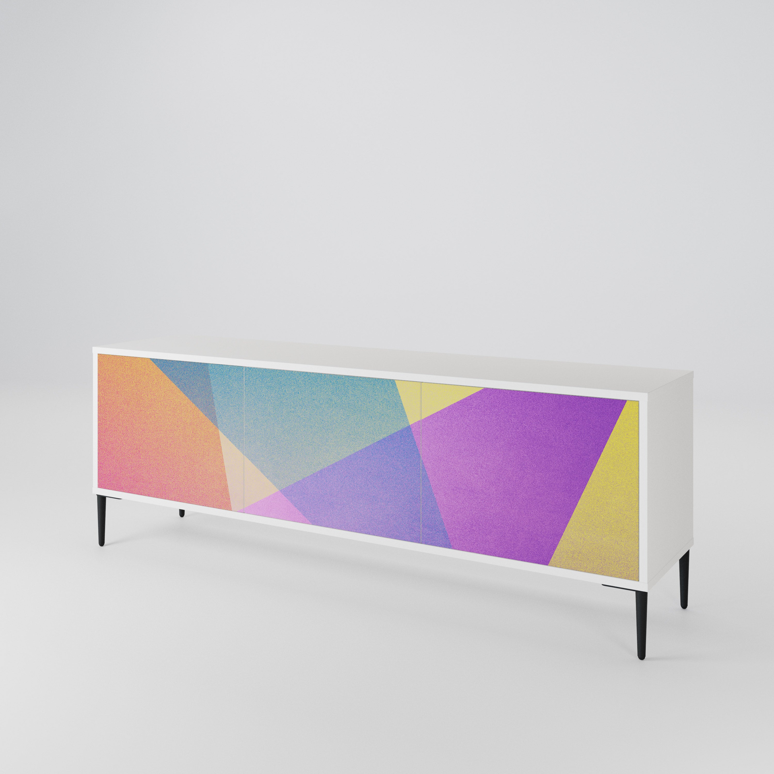 BRIGHT GEOMETRY 3-Door TV Cabinet