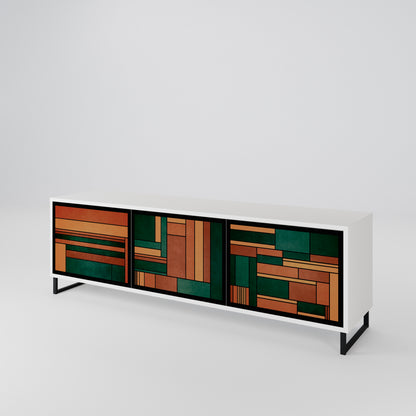 EARTHY FIGURES 3-Door TV Cabinet