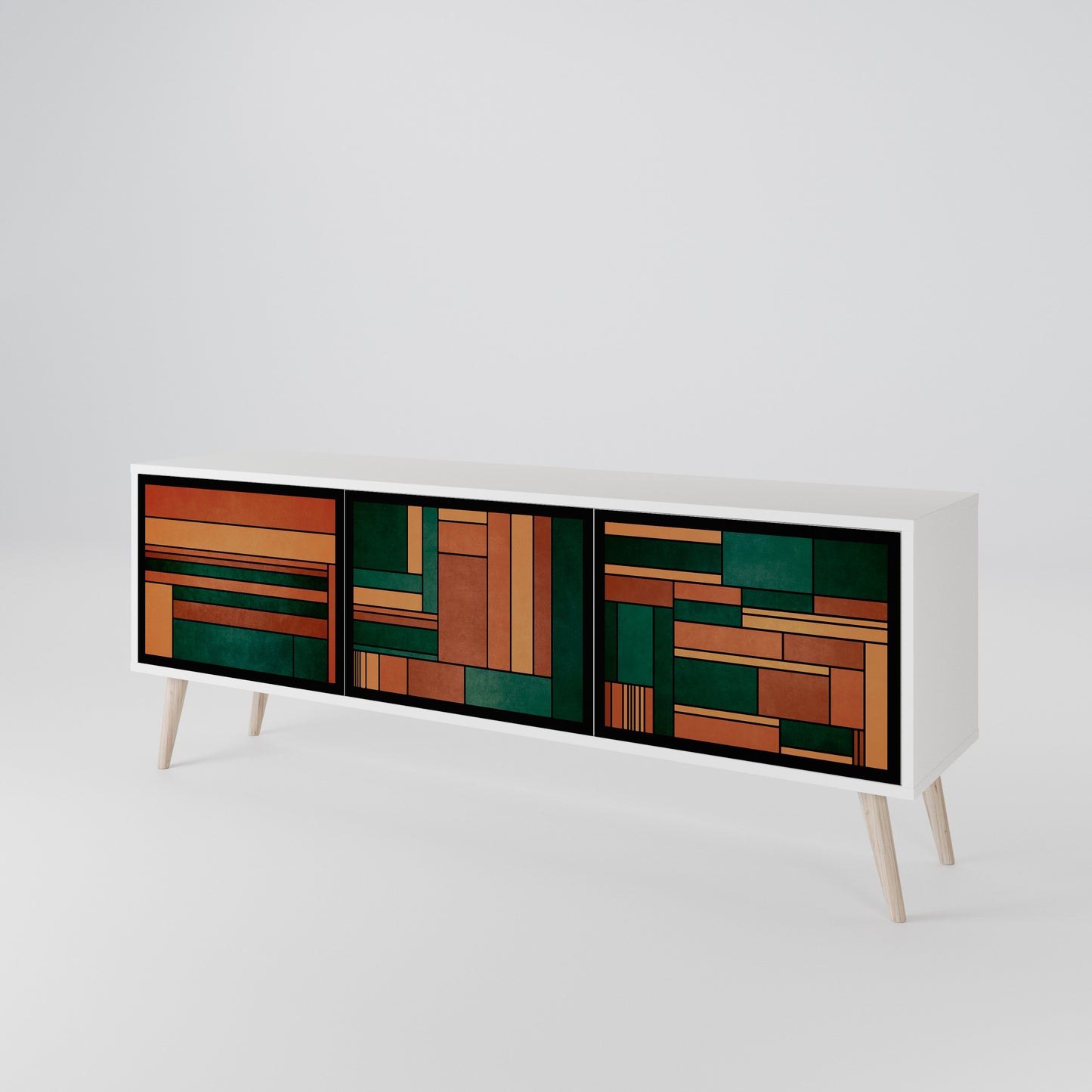 EARTHY FIGURES 3-Door TV Cabinet