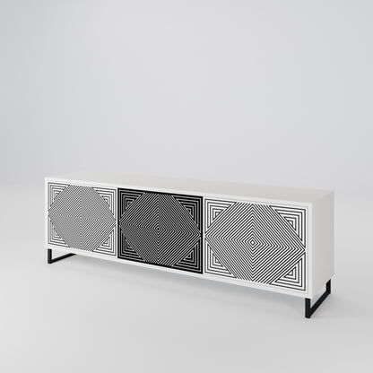POLYGON ILLUSION 3-Door TV Cabinet