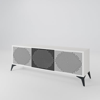 POLYGON ILLUSION 3-Door TV Cabinet